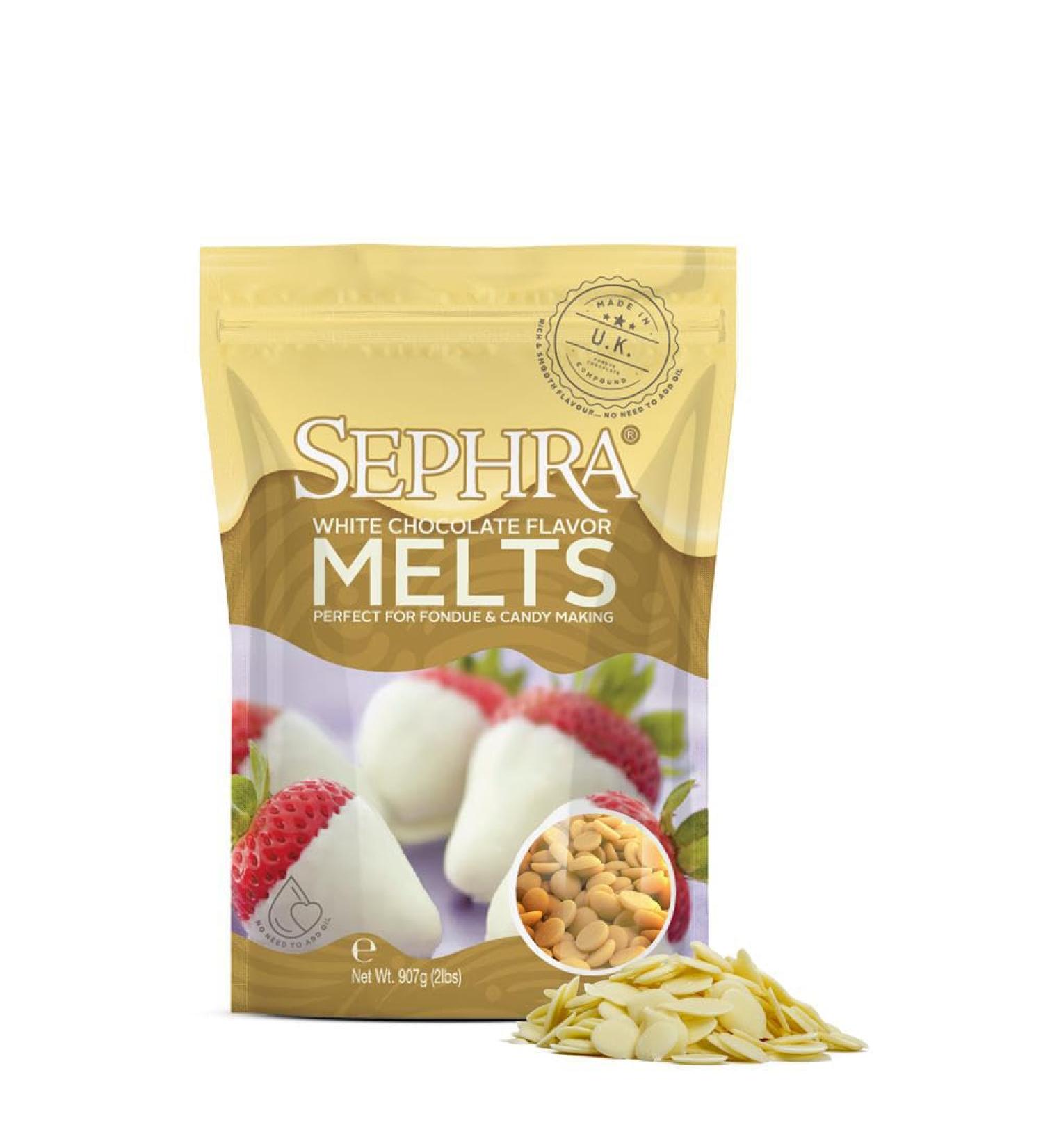 Sephra Chocolate Flavoured Melts (907g White Chocolate Flavored) White Chocolate Melts 907g - Buy Online on SooperMarket.com