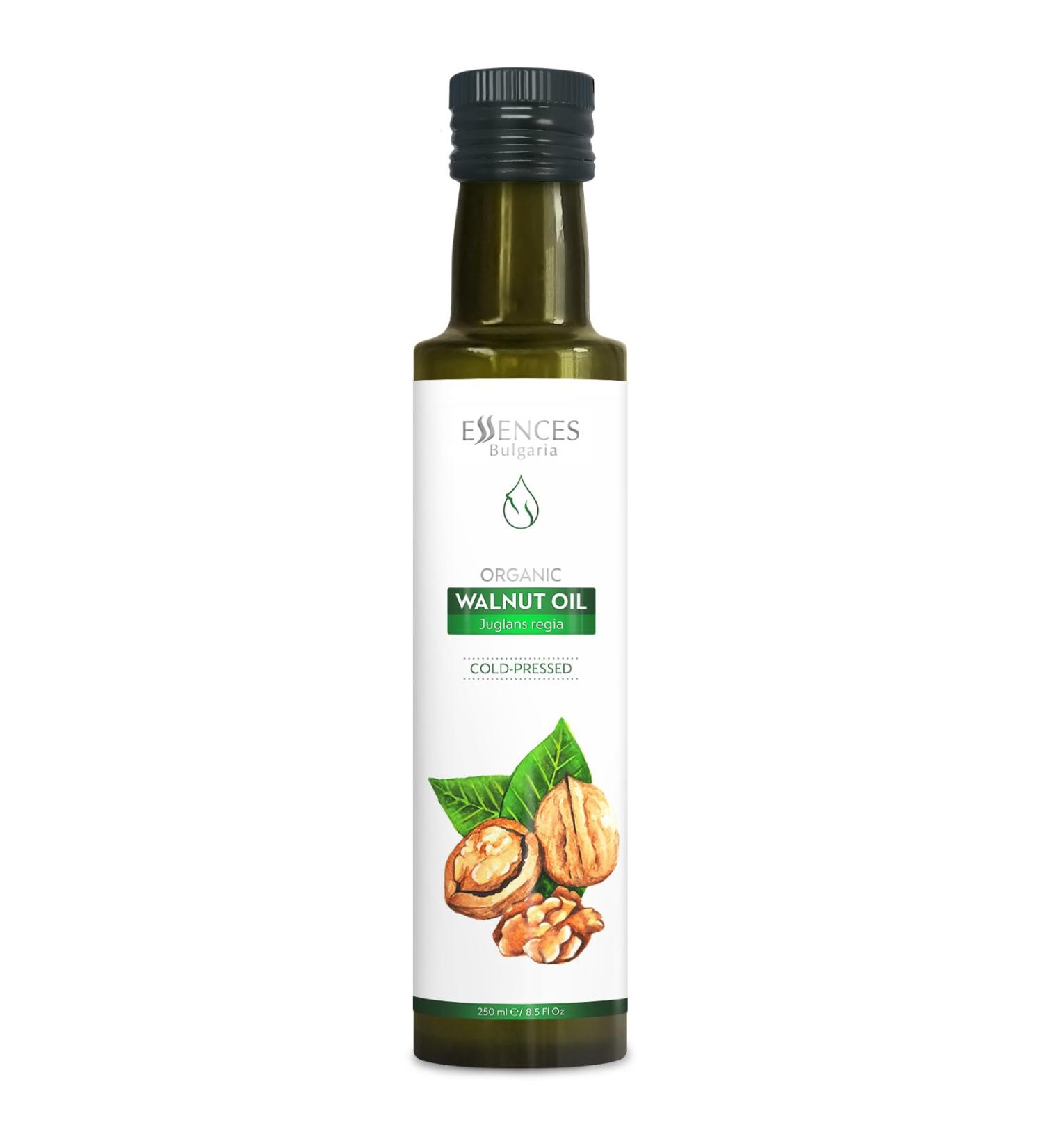 Essences Bulgaria Organic Walnut Oil 250ml - Cold-Pressed, Premium Quality | Great Taste for Dips & Salads | Non-GMO, Vegan, No Additives - Buy Online on SooperMarket.com