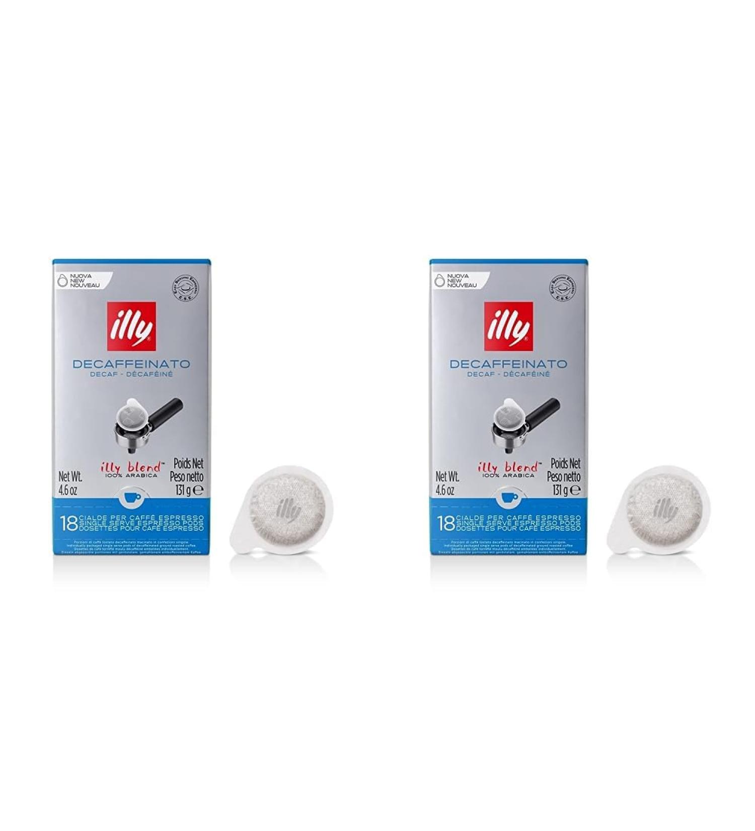 illycaffe illy Individually Wrapped Decaffeinated Coffee Servings 18-Count 131 g (Pack of 2) 18 Count (Pack of 2) - Buy Online on SooperMarket.com