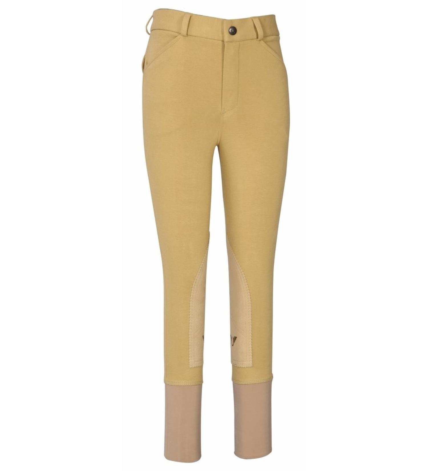 TuffRider Boys Patrol Light Knee Patch Breeches 10 - Light Tan - Top Quality Riding Breeches for Boys - Buy Online on SooperMarket.com