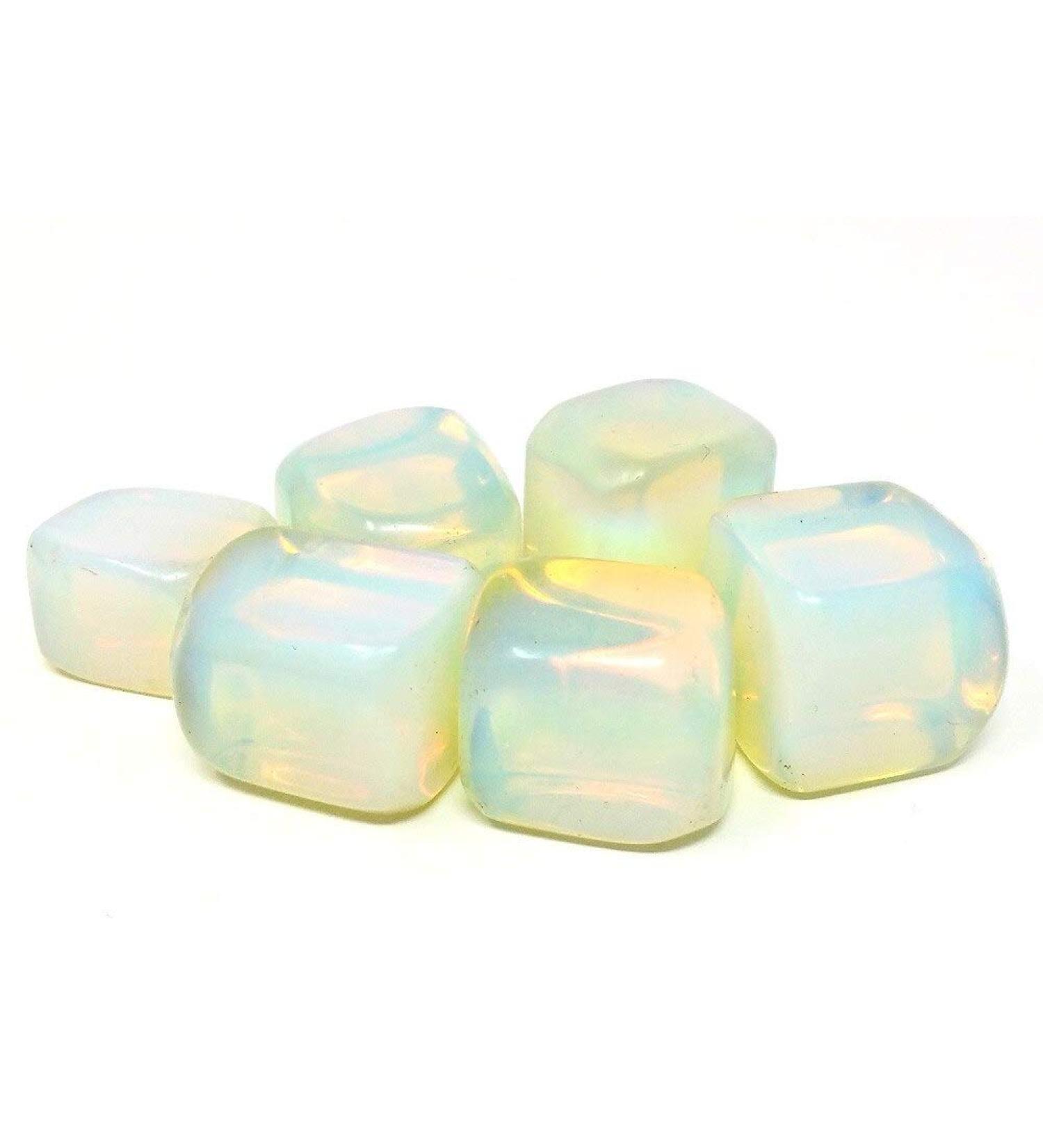 6 pcs Opalite Crystal Tumbled Stone Lot Natural Gemstones in Gift Pouch/Rocks for Crystal - Buy Online on SooperMarket.com