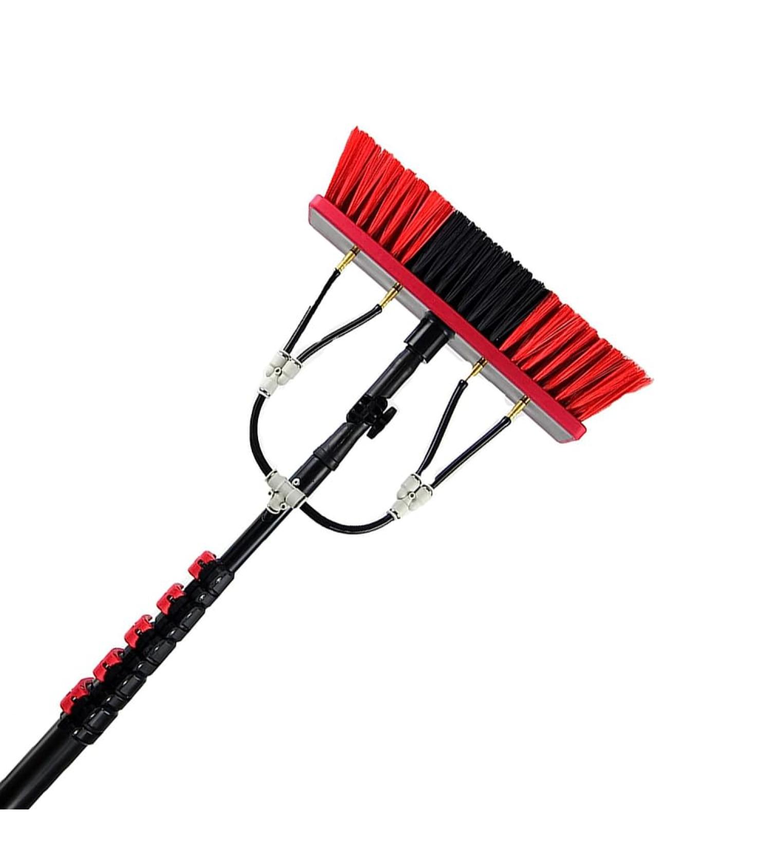 photovoltaic cleaner window cleaning pole Water Fed Pole Kit 20M Length Water Fed Brush W/Squeegee Water Fed Cleaning System 3-In-1 Aluminum Outdoor Window Cleaner Hose Cleaning Tool 7.2 7.2m - Buy Online on SooperMarket.com