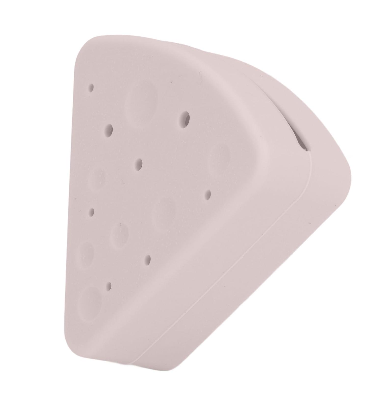 Triangular Powder Storage Box Puff Holder Easy to Clean Convenient Double-sided Air Vent Smooth-closing Silicone Portable for Home Travel (Chocolate Color) - Buy Online on SooperMarket.com