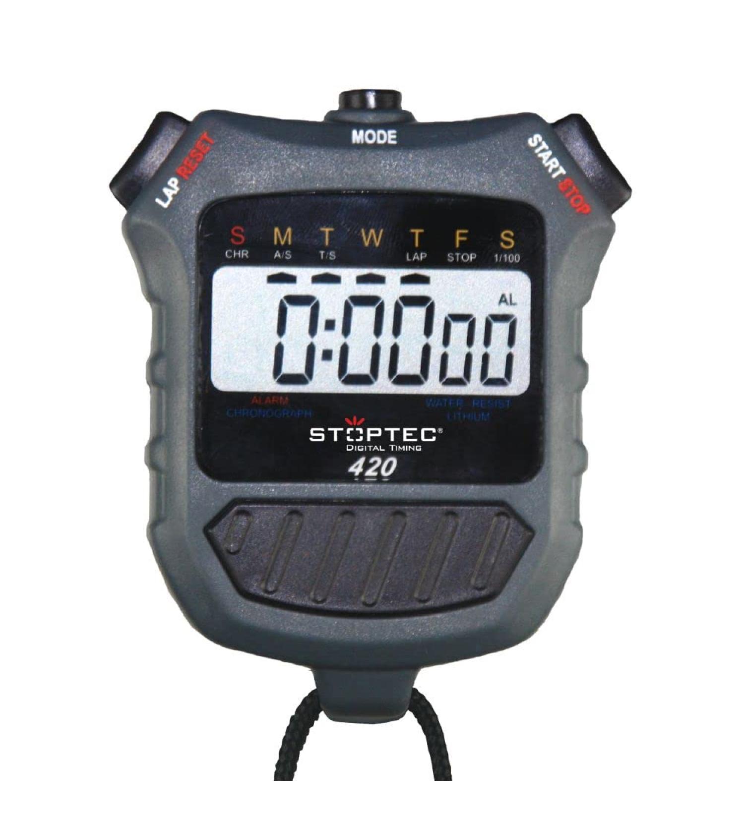 Stoptec 420 Digital Professional Stopwatch | Accurate Timing Easy Battery Change Splash Resistant - Buy Internationally - Buy Online on SooperMarket.com