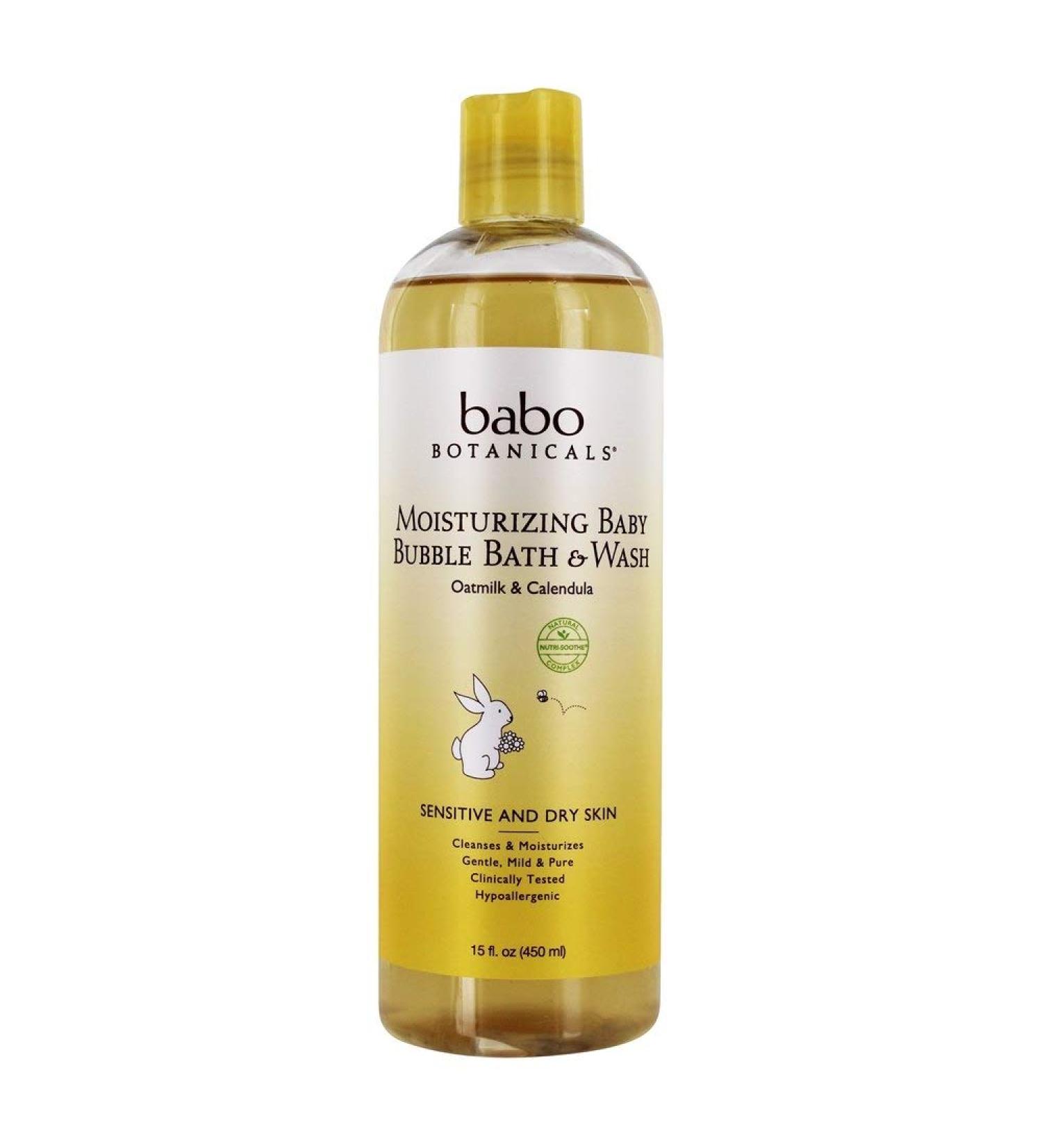 Babo Botanicals Moisturizing Baby Bubble Bath & Wash with Oatmilk Calendula - 15 fl oz - Buy Online on SooperMarket.com