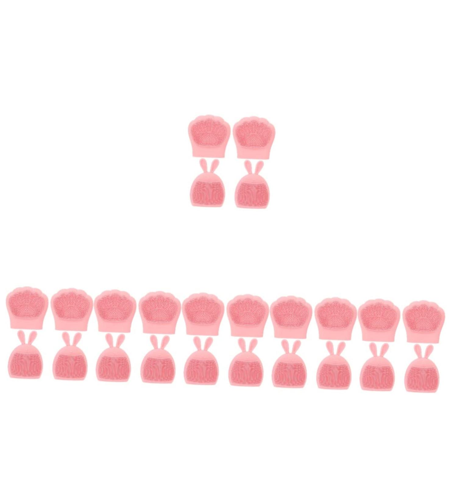 minkissy 24 Pcs Rabbit Ears Facial Brush Body Cleansing Brush Face Cleansing Brush Face Head Scrubber Facial Exfoliator Tool Lady Facial Brush Pink Detergent Miss Cute Silica Gel Light Pinkx6pcs 7.5x7.5cmx6pcs - Buy Online on SooperMarket.com