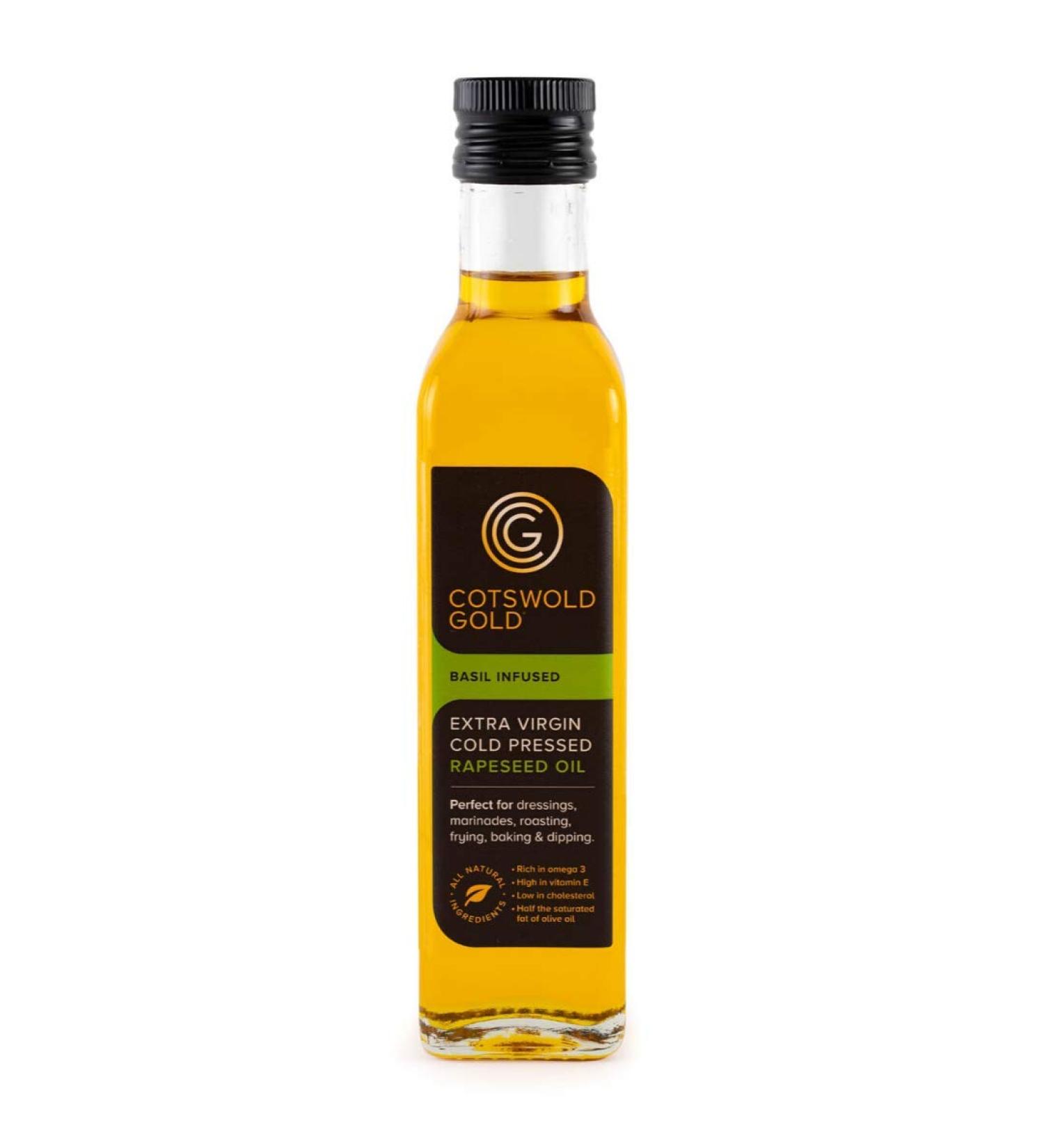 Cotswold Gold Basil Infused Rapeseed Oil 250 ml Basil Infused 250 ml (Pack of 1)