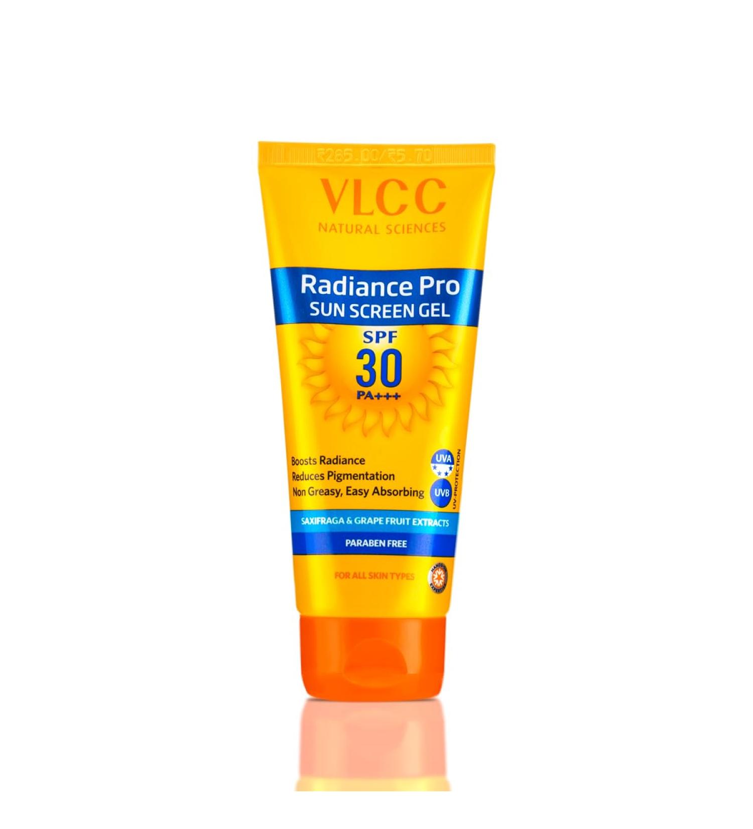 VLCC Radiance Pro SPF 30 PA+++ Sun Screen Gel - 50g | Best International Shipping - Buy Online on SooperMarket.com