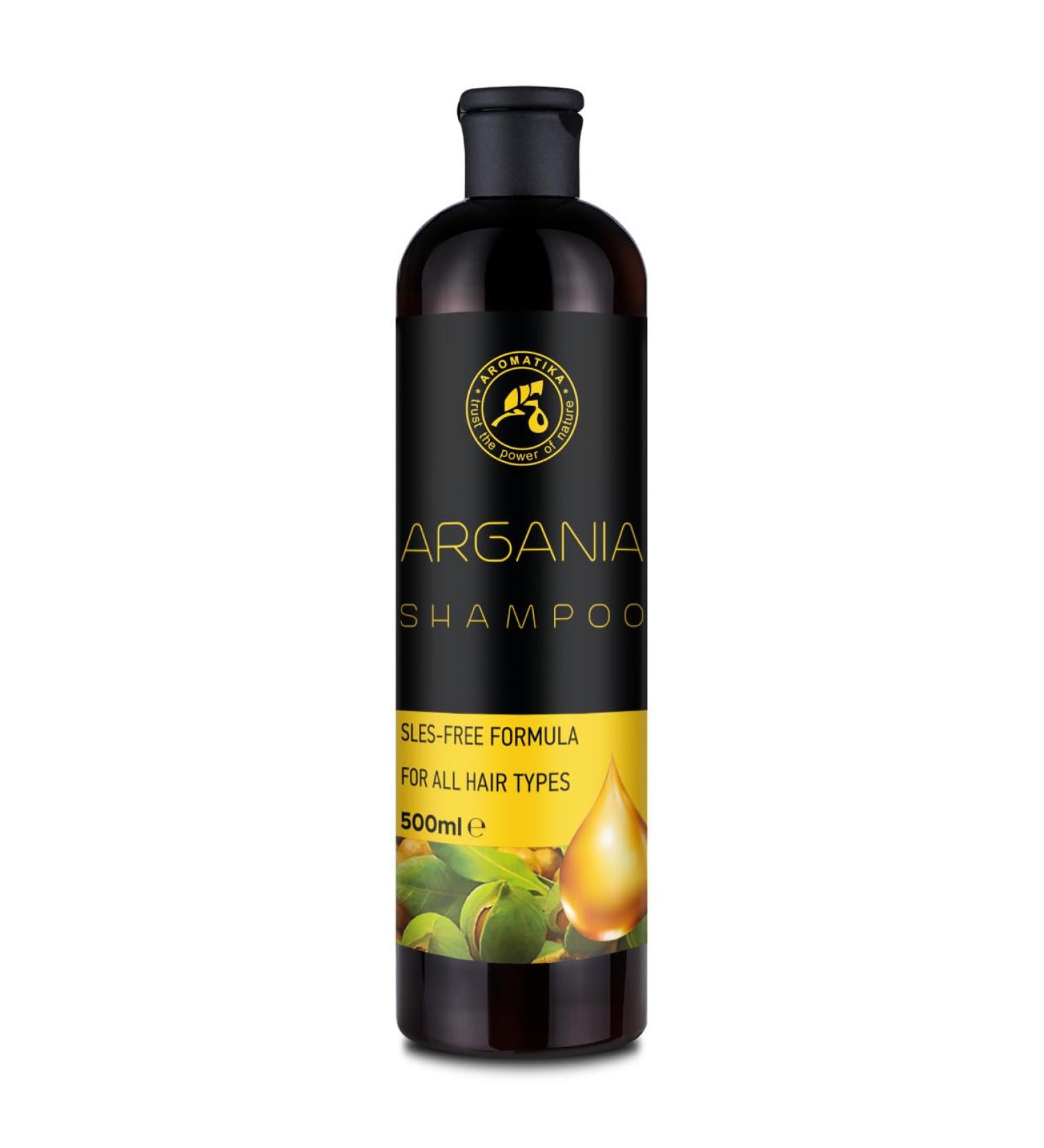 AROMATIKA Argan Oil Shampoo 16.2 Fl Oz | Natural Hair Care with Argan Oil & Herbal Extracts for All Hair Types - Restorative Formula - Buy Online on SooperMarket.com