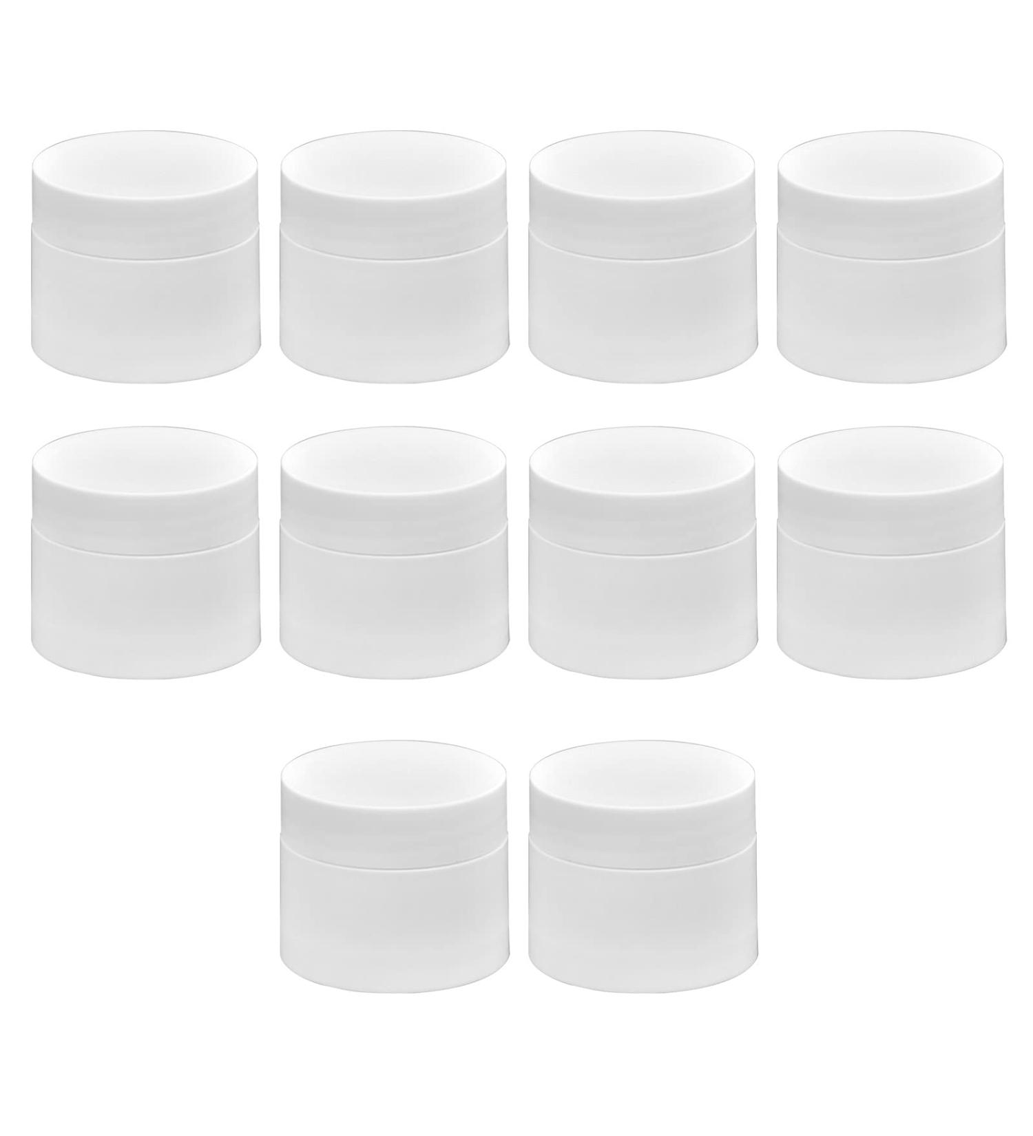Yosoo 5g Round Clear Plastic Jars 10Pcs | Leak Proof & Portable Cream Containers | Refillable & Reusable Lotion Ointment Jars - Buy Online on SooperMarket.com