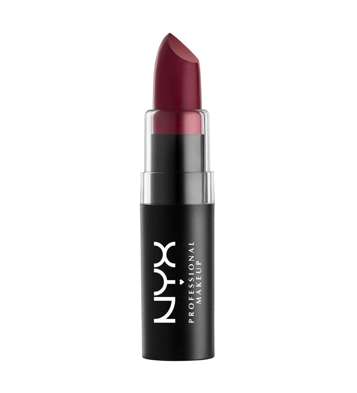 NYX Matte Lipstick in Siren - Deep Violet Shade | Long-Lasting Formula - Buy Online on SooperMarket.com
