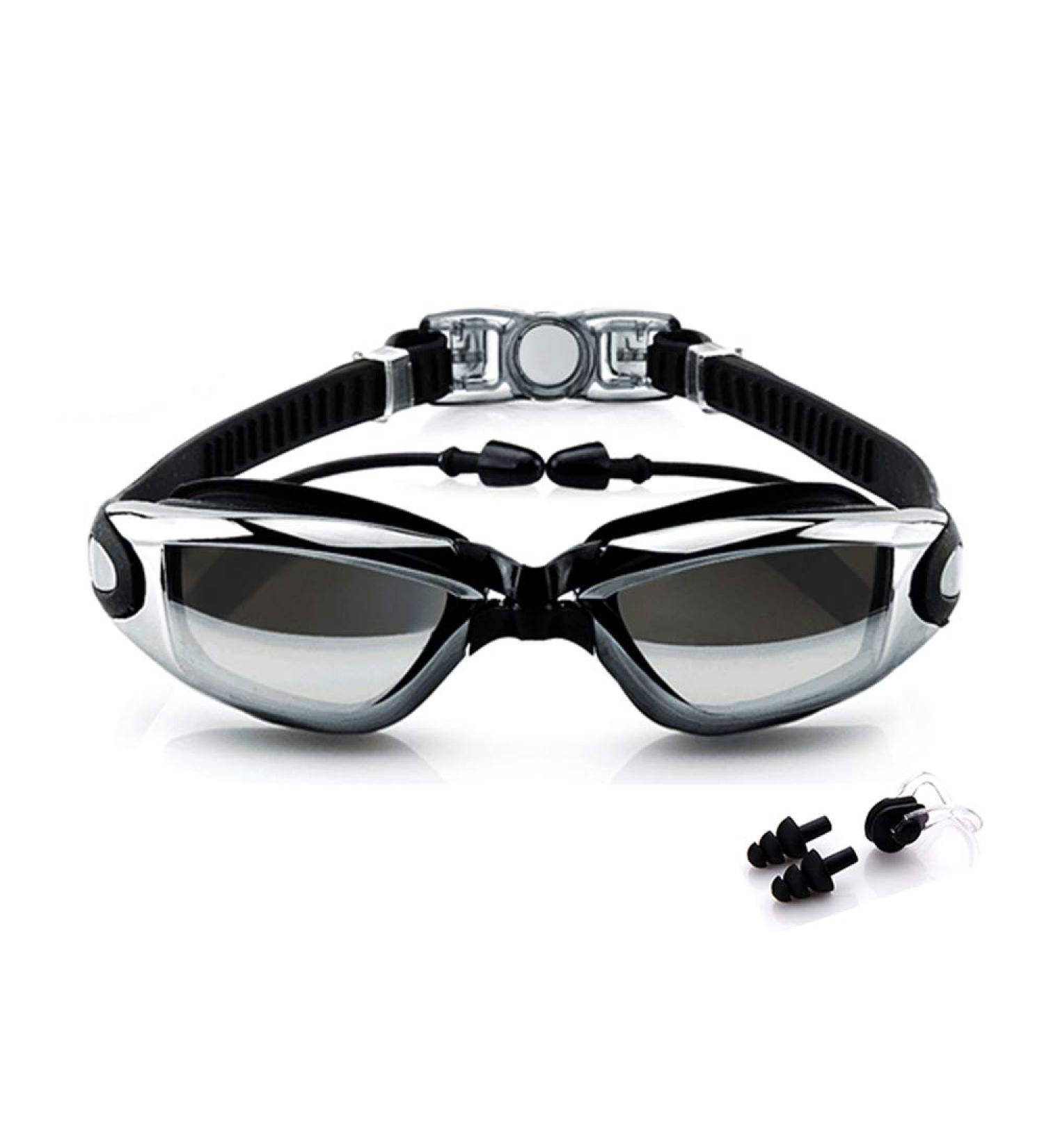 Beeway Premium Swimming Goggles - Anti-Fog UV Protection Fully Adjustable for Adults & Kids (8+) - Comfortable Fit Fastened Design - Black - Buy Online on SooperMarket.com