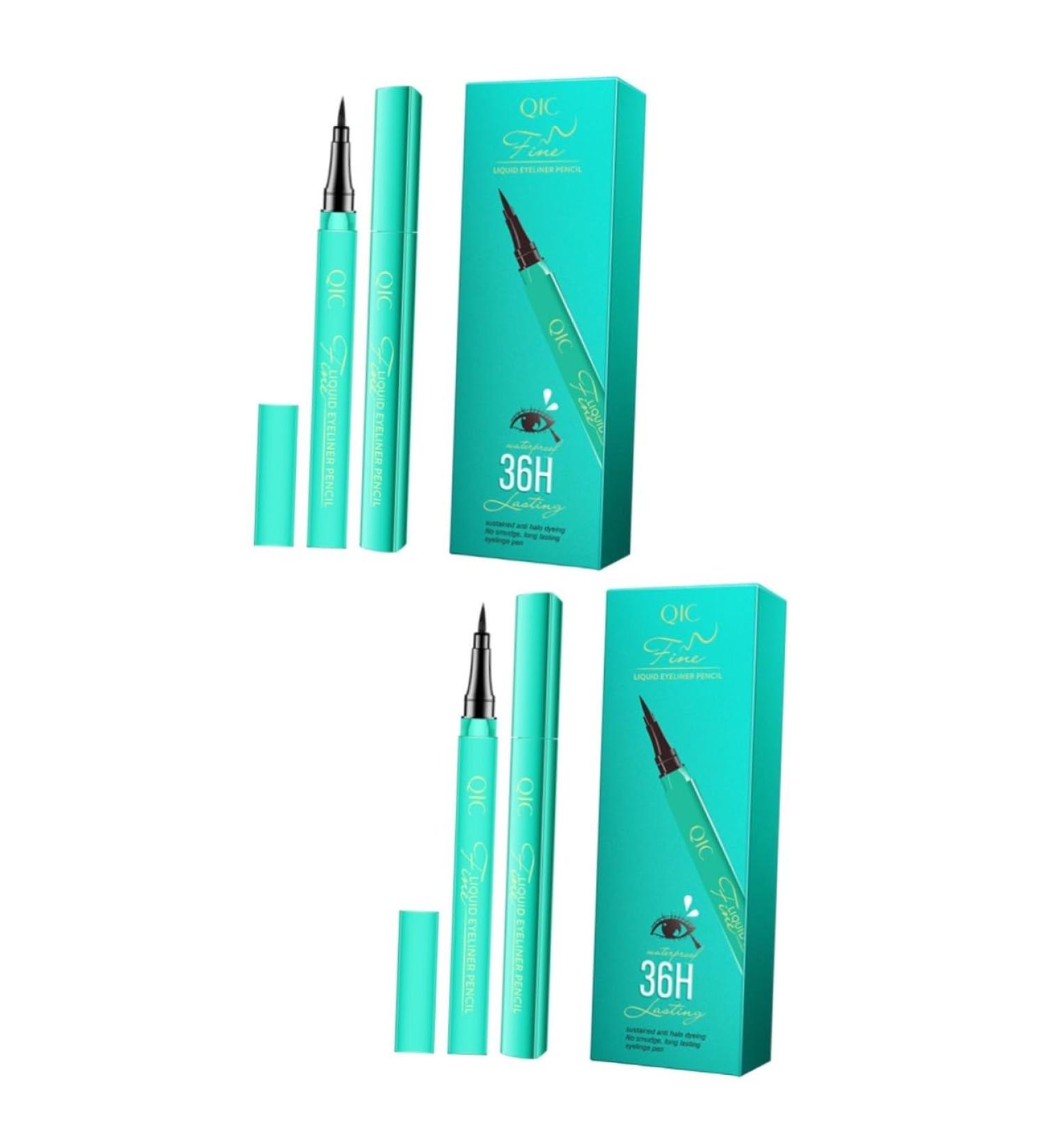 Angoily 2 pcs Eye Women Cosmetics Pen for Liquid Tip Dry Waterproof Ultra-fine Eyeliner Fast - Buy Online on SooperMarket.com