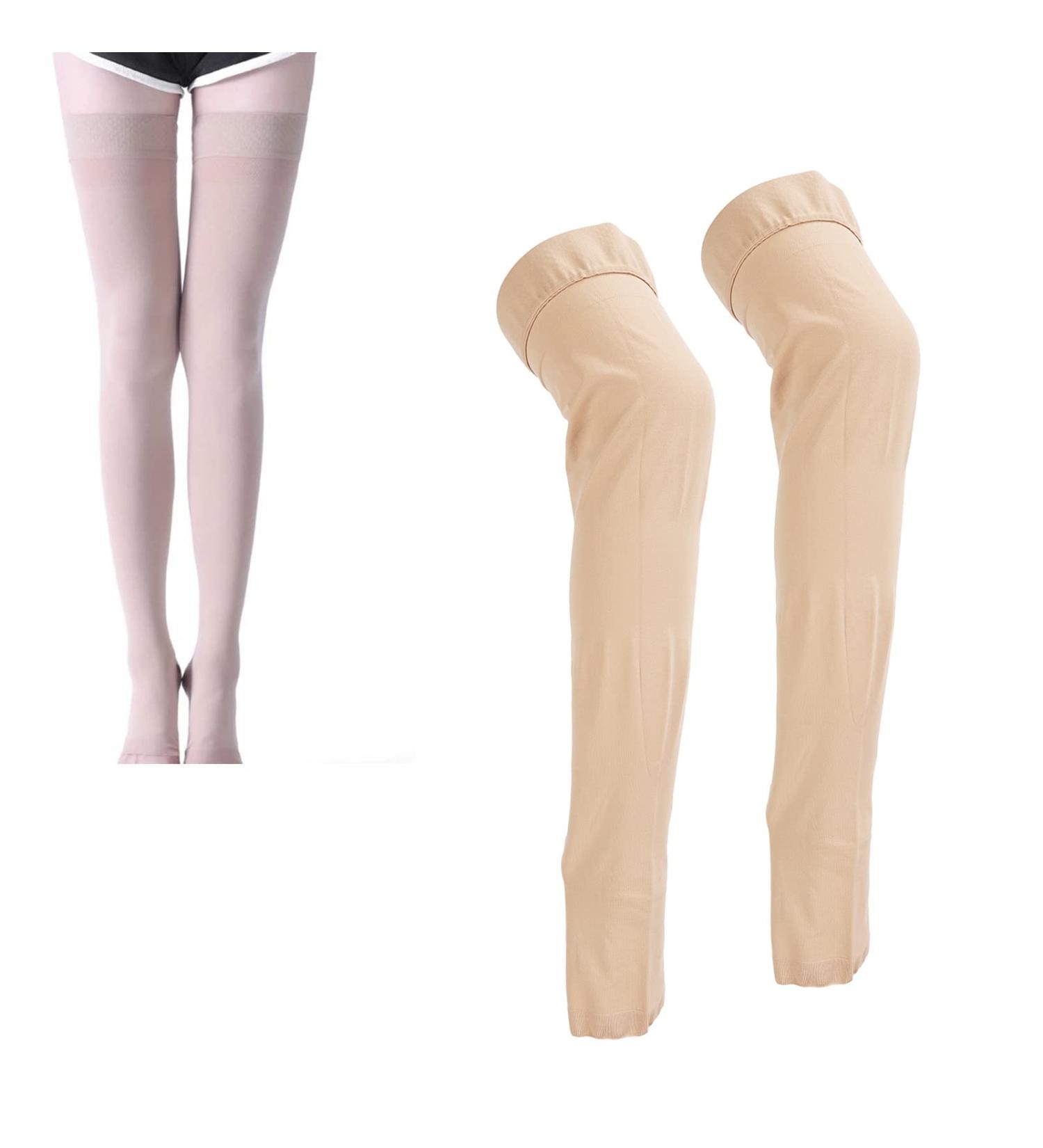 Toe-Free Compression Stockings for Varicose Veins - Full-Length 23-32 mmHg Leg Tights - Size 3XL | International Shipping Available - Buy Online on SooperMarket.com