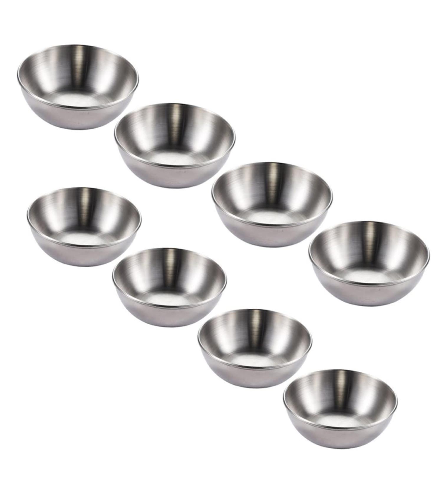 MAGICLULU 24 Pcs Silver Sauce Dish Dipping Sauce Seasoning Dish Stainless Steel 9x9cmx3pcs Silverx3pcs - Buy Online on SooperMarket.com