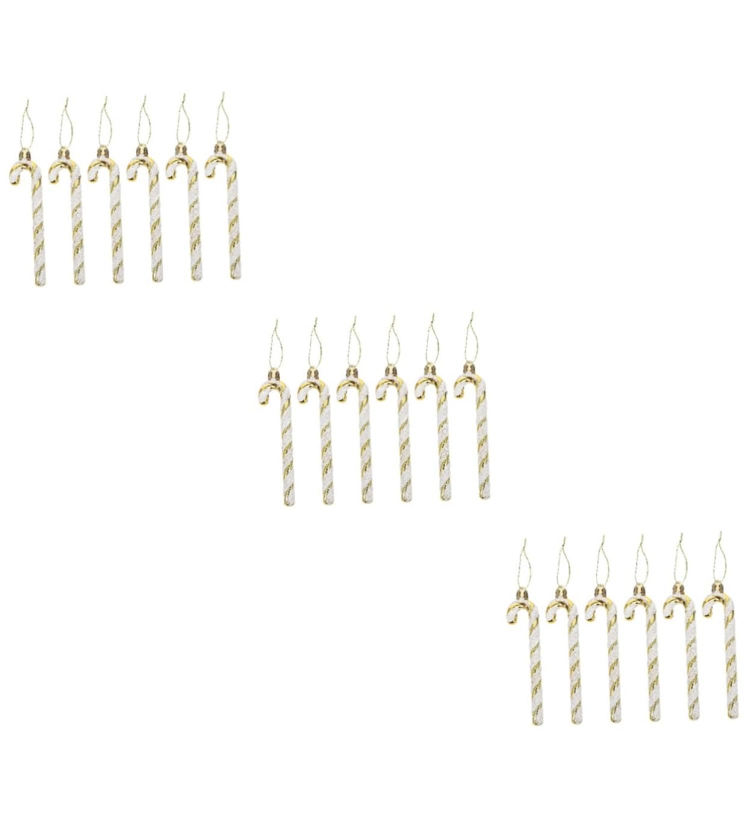 Cabilock Artificial Garland 18 Pcs Crutch Pendant Children s Toys Christmas Hanging Ornaments Candy Crutch Christmas Pendant Set - Buy Online on SooperMarket.com