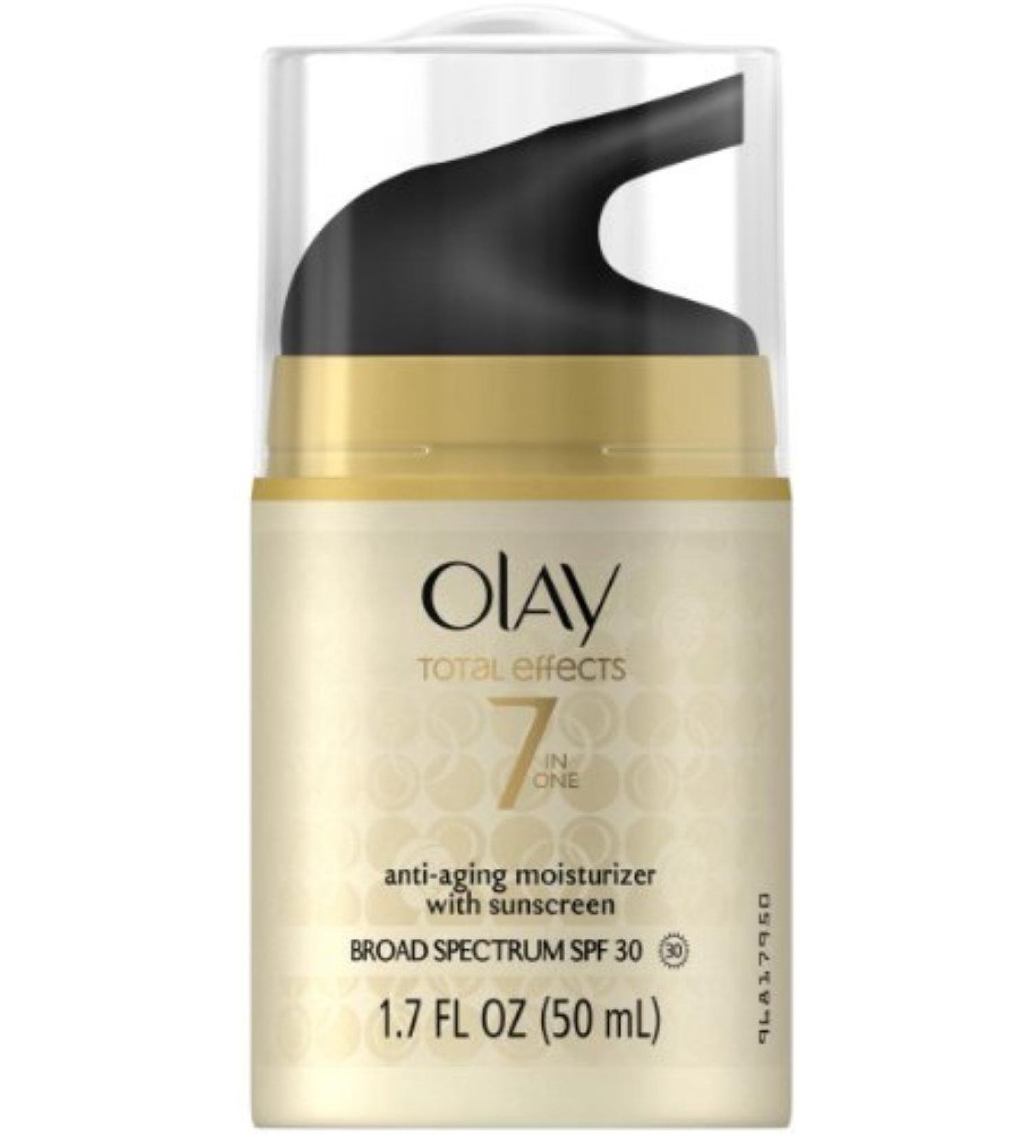 Olay Total Effects 7 in One Anti-Aging Daily Moisturizer with Sunscreen Broad Spectrum SPF 30  SolaSheer Technology  1.7 Fl Oz (50 ml)