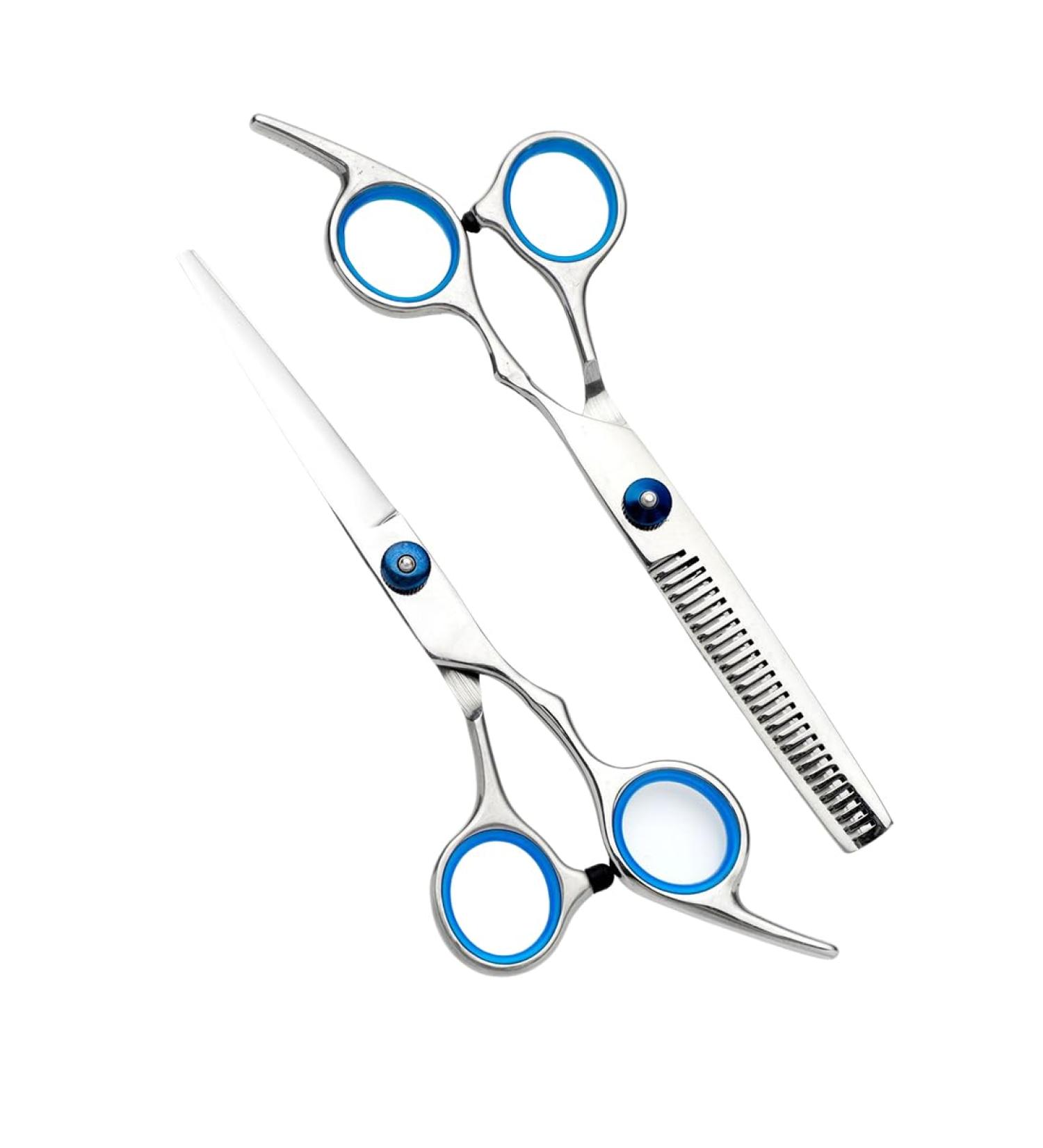 Plksei 2-Piece Dog Care Scissors Set | Professional Round & Curved Scissors for Dogs Cats & Pets | International Shipping - Buy Online on SooperMarket.com