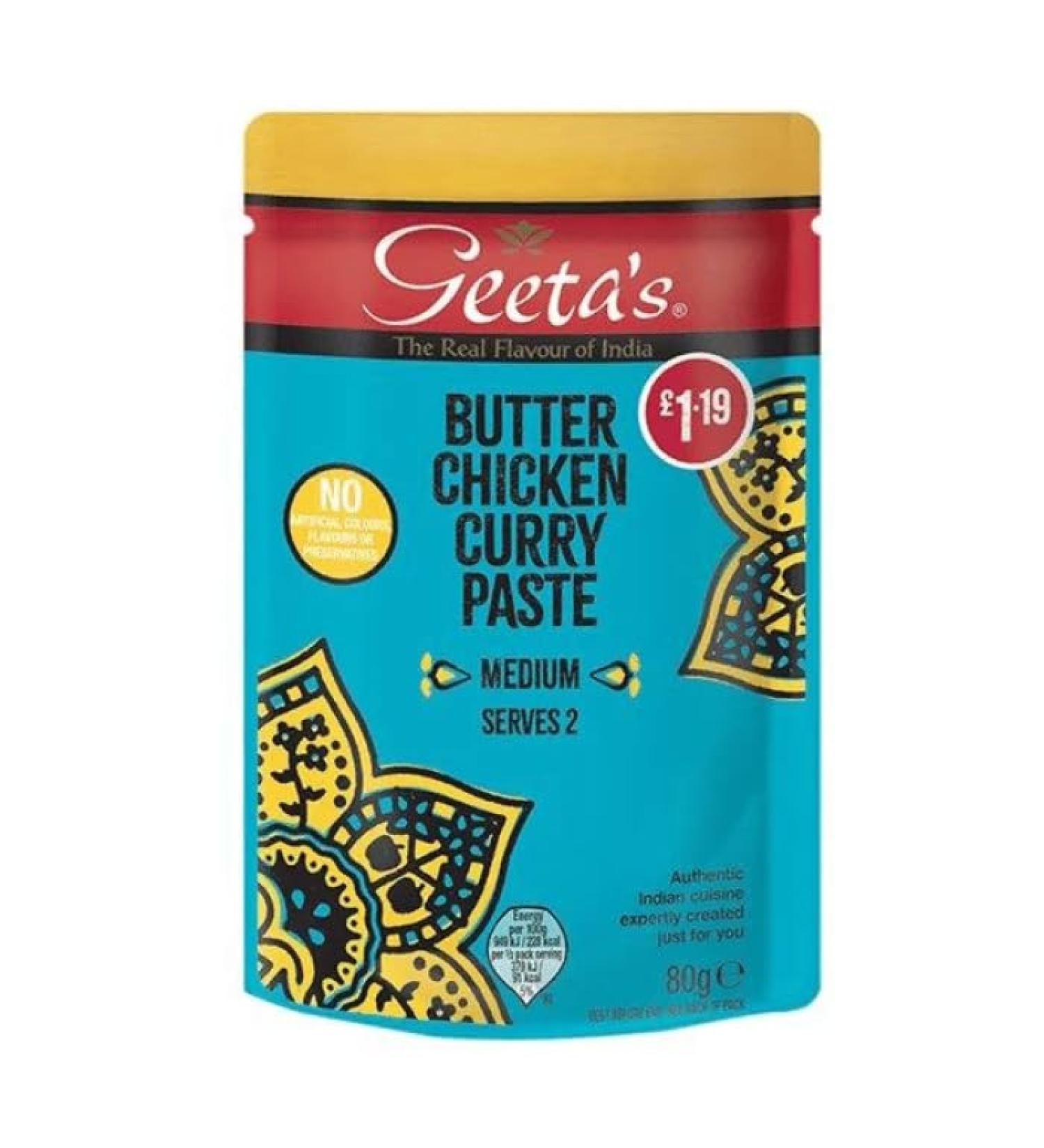 Geetas Curry Paste Butter Chicken 12 x 80g