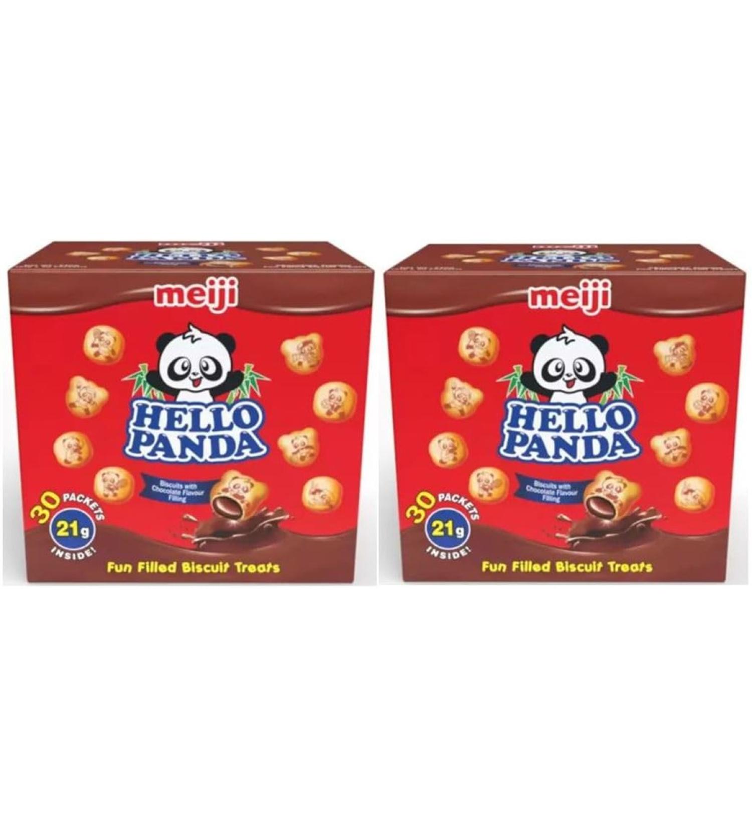 Hello Panda Chocolate Biscuits - 2 Box Bundle 1.26 Kg - Snack Pack 2 x 30 x 21g Gift Idee  - Buy Online on SooperMarket.com