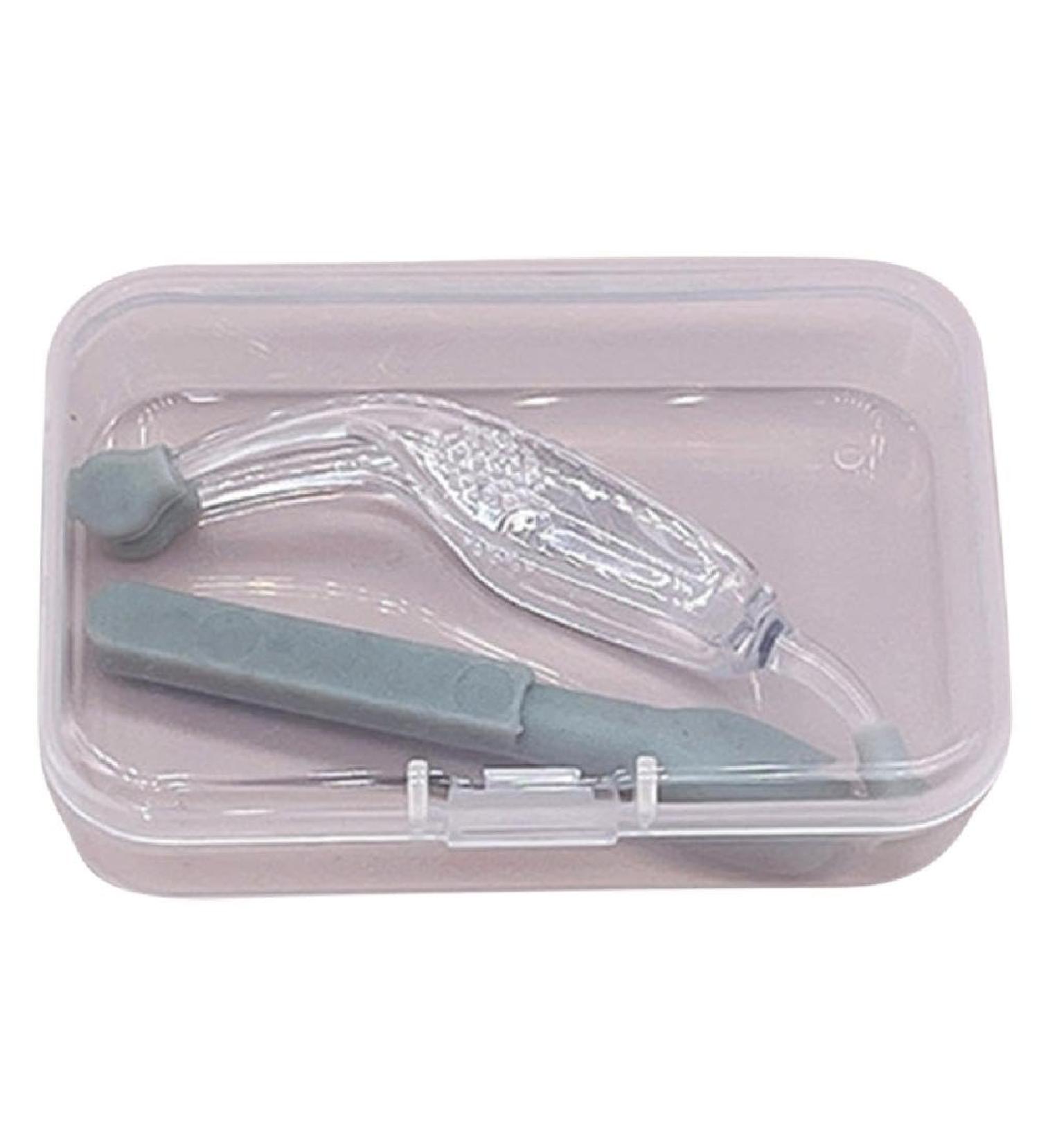 OUEYFER Soft Silicone Shovel Tweezet Set for Easy Contact Lens Insertion & Removal - Portable Gray Organizers & Accessories - Buy Online on SooperMarket.com