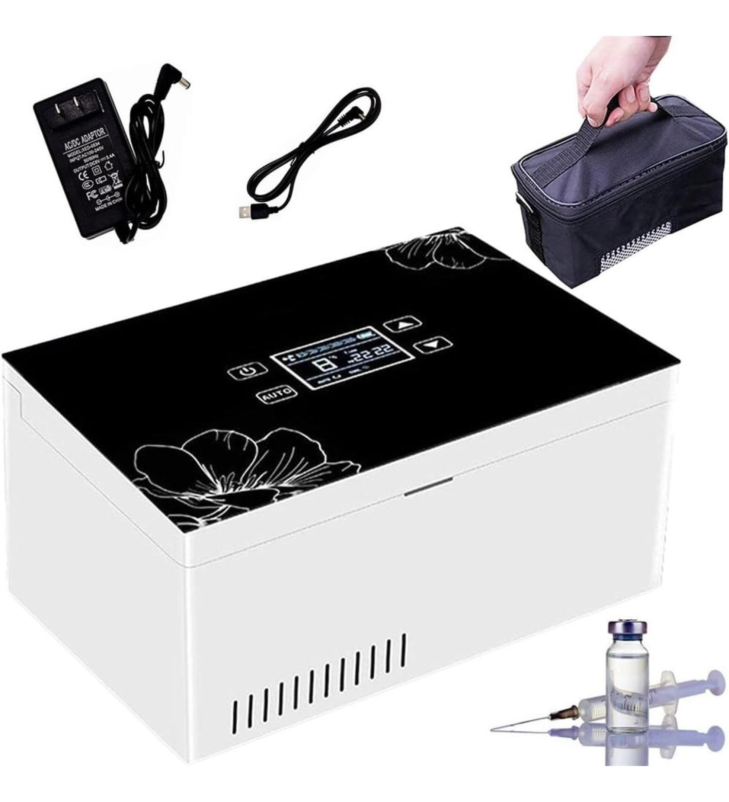 Insulin Refrigerated Box Portable Medicine Cooler Refrigerator Built-Battery Travel Car Refrigerator for Travel Home Constant Temperature Reefer Rechargeable (Color : 3batteries) - Buy Online on SooperMarket.com