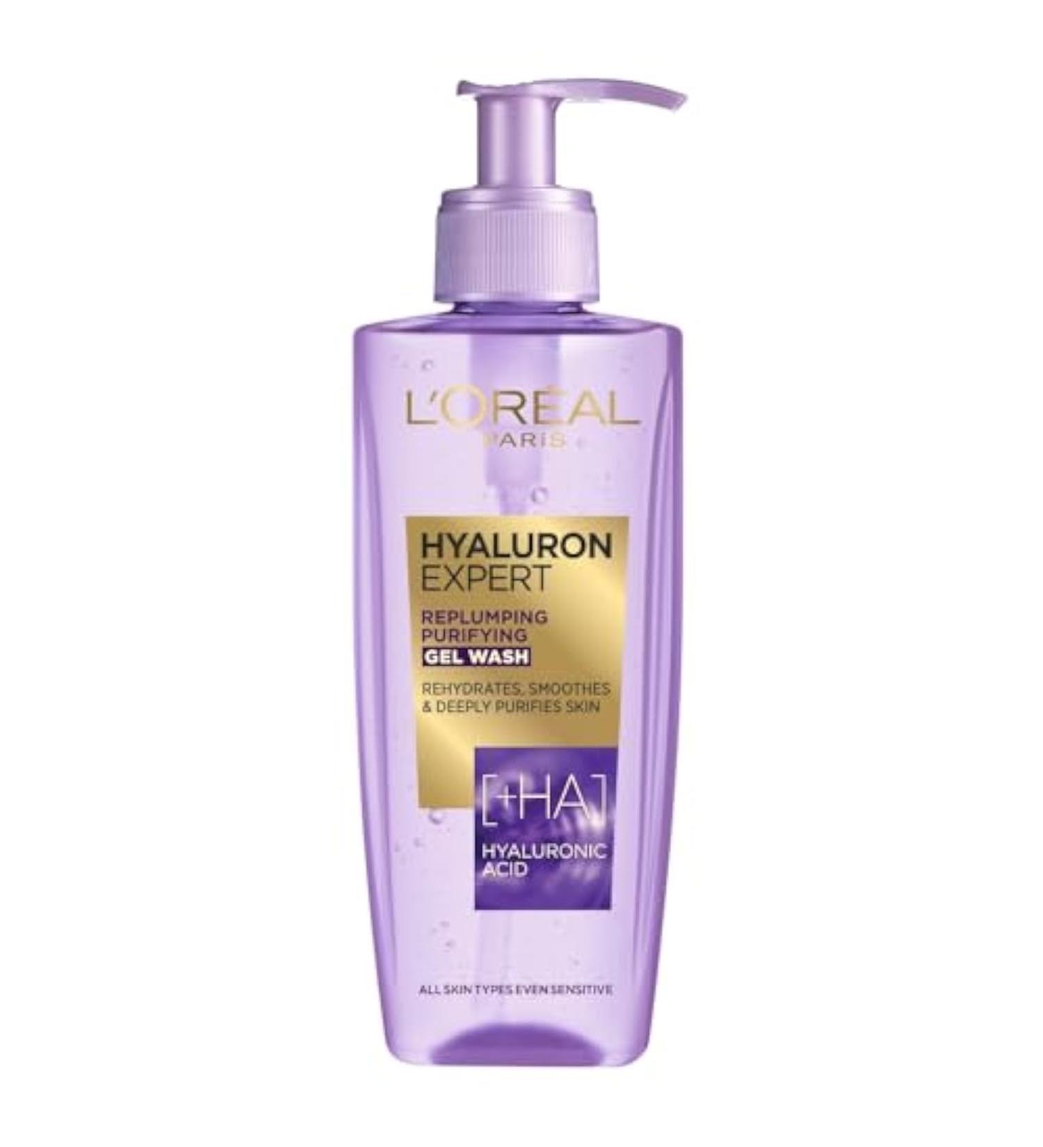 L'Or al Paris Hyaluron Expert Gel Wash Hyaluronic Acid Hydrates and Replumps Skin 200ml - Buy Online on SooperMarket.com