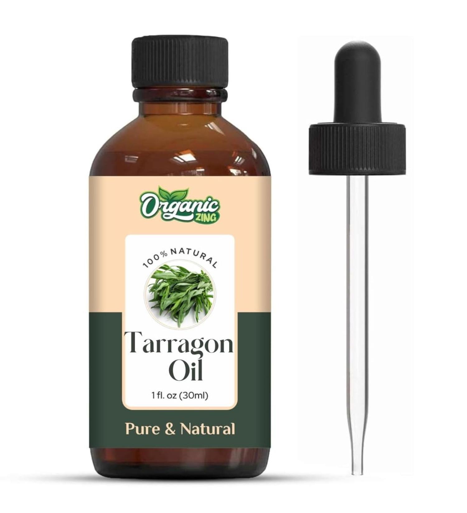Organic Zing Tarragon (Artemisia Dracunculus) Oil | Pure & Natural Essential Oil for Aroma Diffusers Skincare & Haircare - 30ml/1.01fl oz - Buy Online on SooperMarket.com