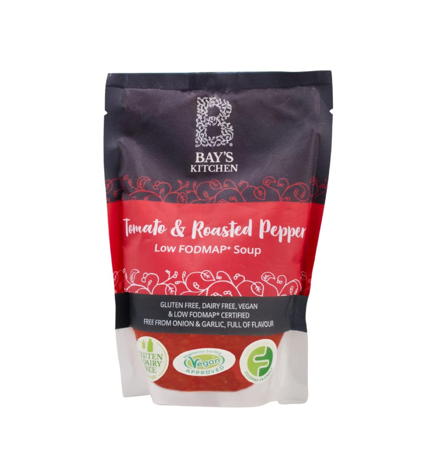Bay's Kitchen Low Fodmap Soups - Tomato & Roasted Red Pepper 3 pack of ready to heat Soups Gluten-free Vegan-friendly and Dairy-free - Buy Online on SooperMarket.com