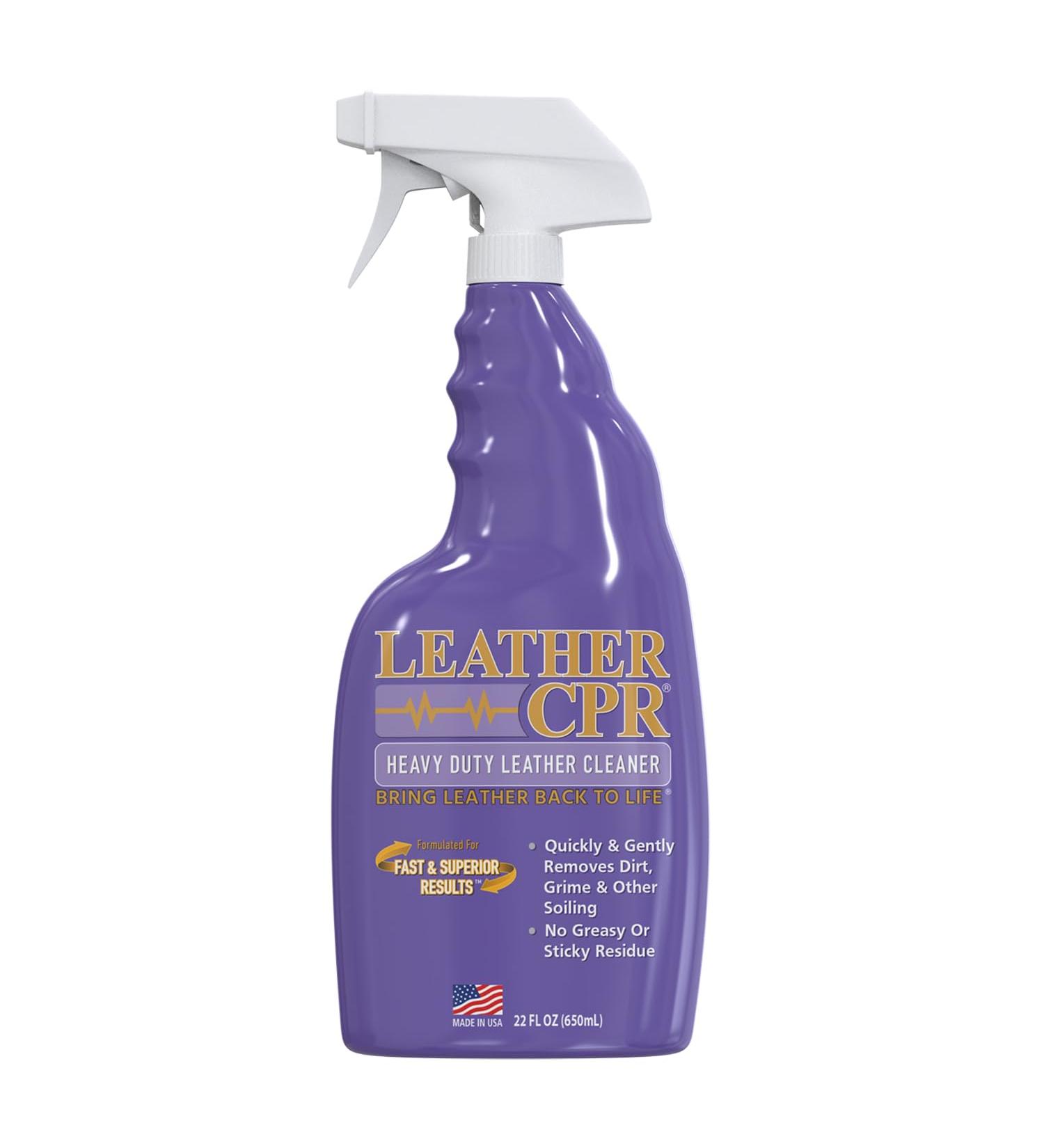Leather CPR Heavy Duty Cleaner 22oz - Fast & Effective Leather Care for Furniture Cars Purses Shoes & More - Buy Online on SooperMarket.com