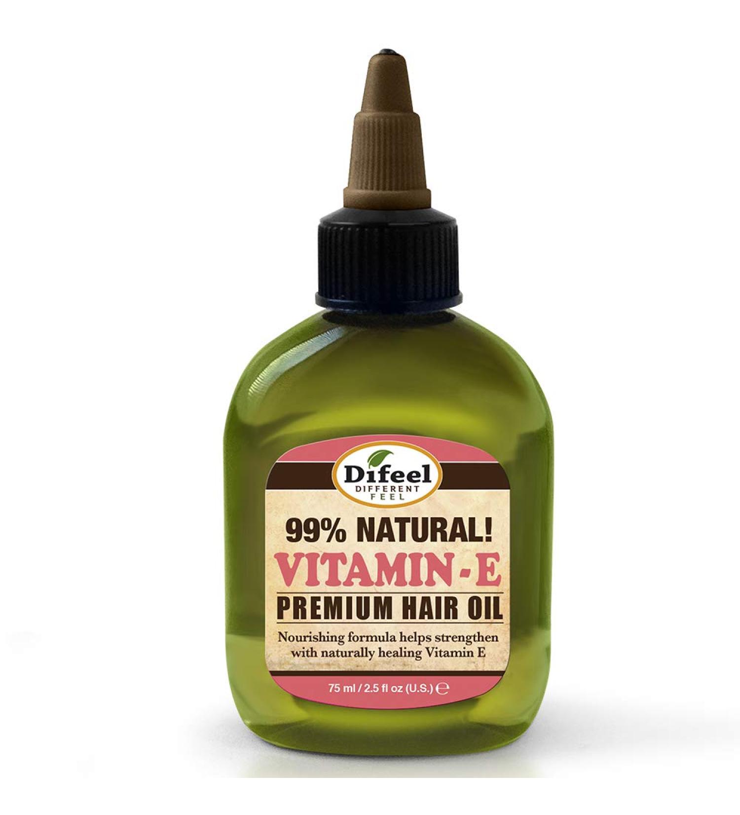 Difeel Premium Natural Hair Oil with Vitamin E - 2.5 oz (3-Pack) - Buy Online on SooperMarket.com
