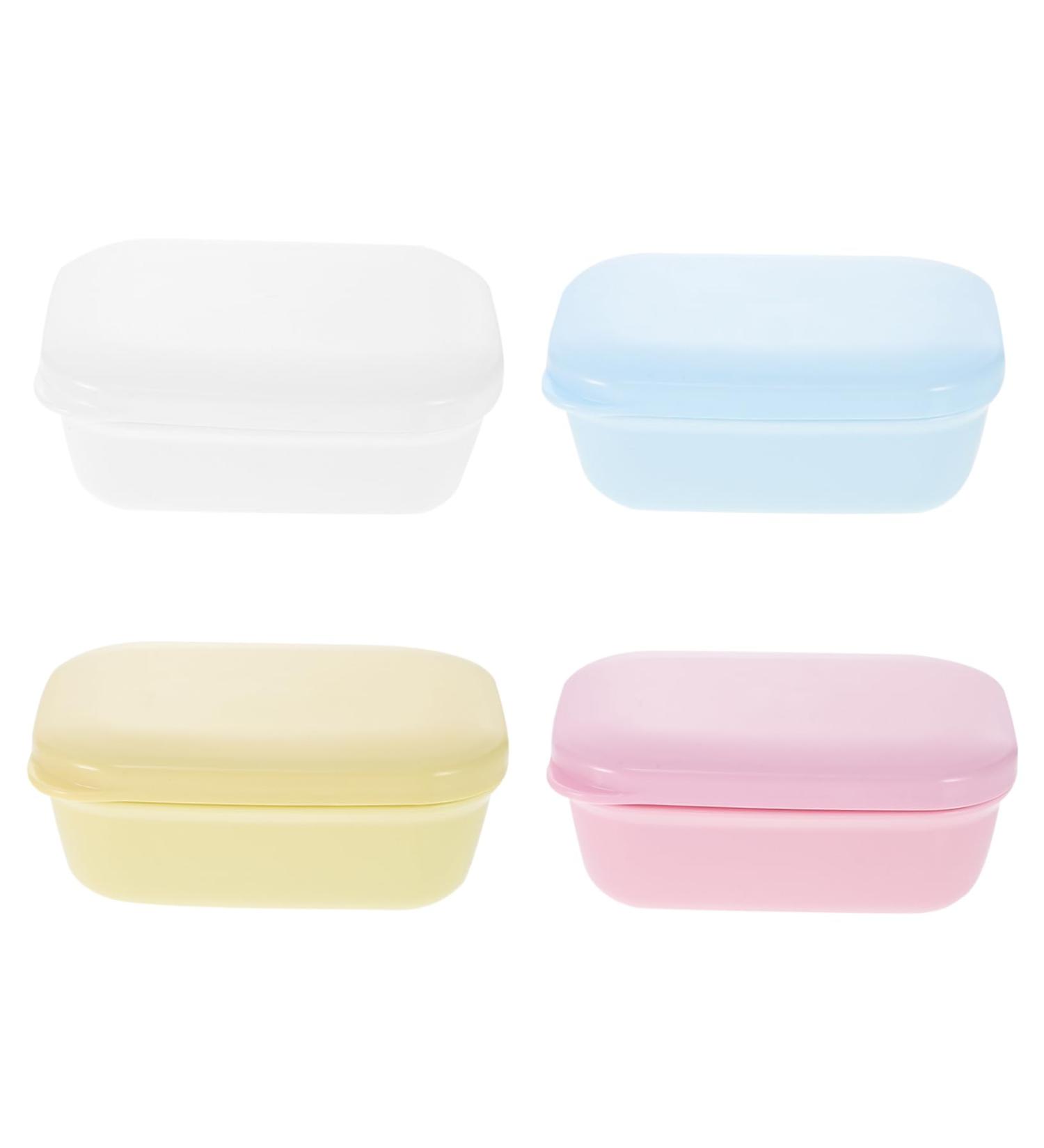 Cabilock 4pcs Box Soap Bar Case Suction Cup Soap Holder Bathroom Soap Bar Soap Holder Dish Soap Container with Lid Soap Dish with Lid Soap Container Soap Case With Cover Drain - Buy Online on SooperMarket.com