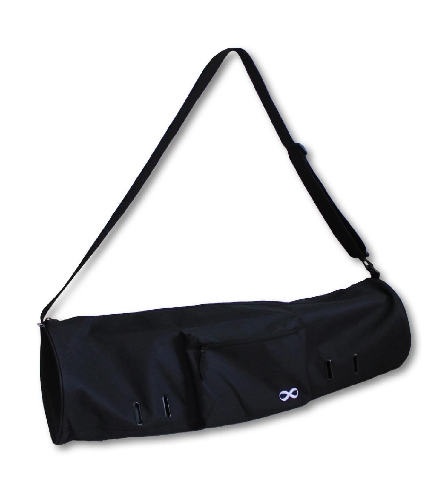 YogaAddict Large Yoga Mat Bag - 28 x 8 Inches - Compact Carrier with Pockets - Adjustable Strap - Easy Access - Black - Buy Online on SooperMarket.com