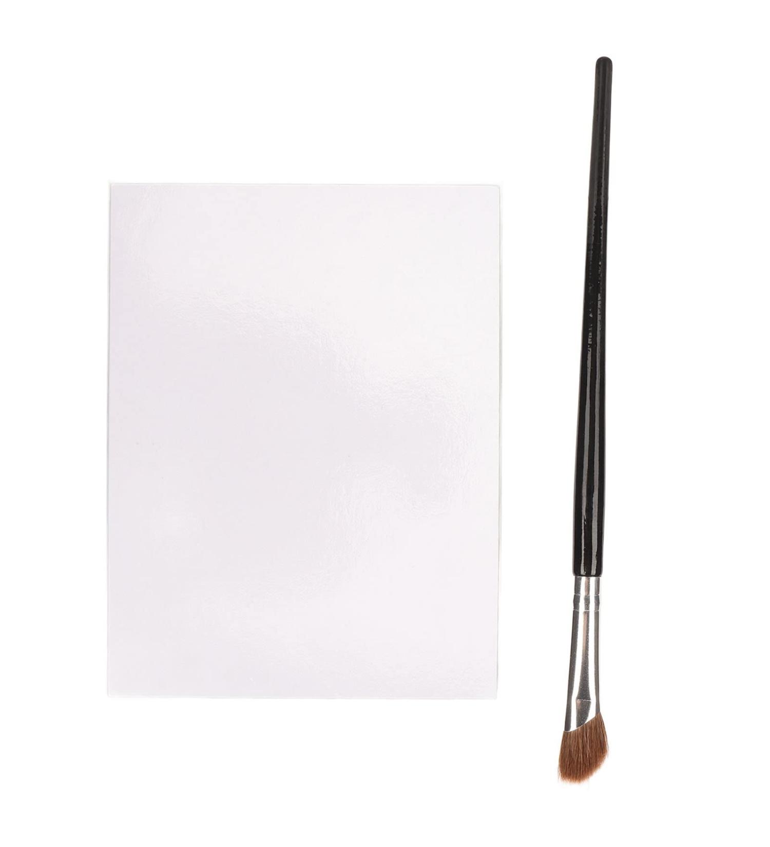 Nail Art Mixing Paper L Size One Piece Dual Sided Manicure Cosmetic Mixing Paper Pad with Angle Brush - Buy Online on SooperMarket.com