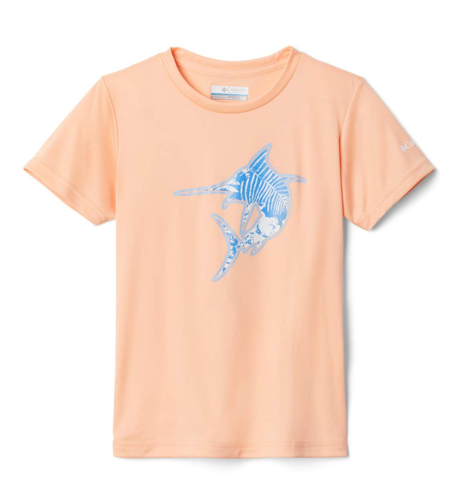 Columbia Girls' PFG Reel Adventure Short Sleeve Shirt King Crab Big Game X-Small