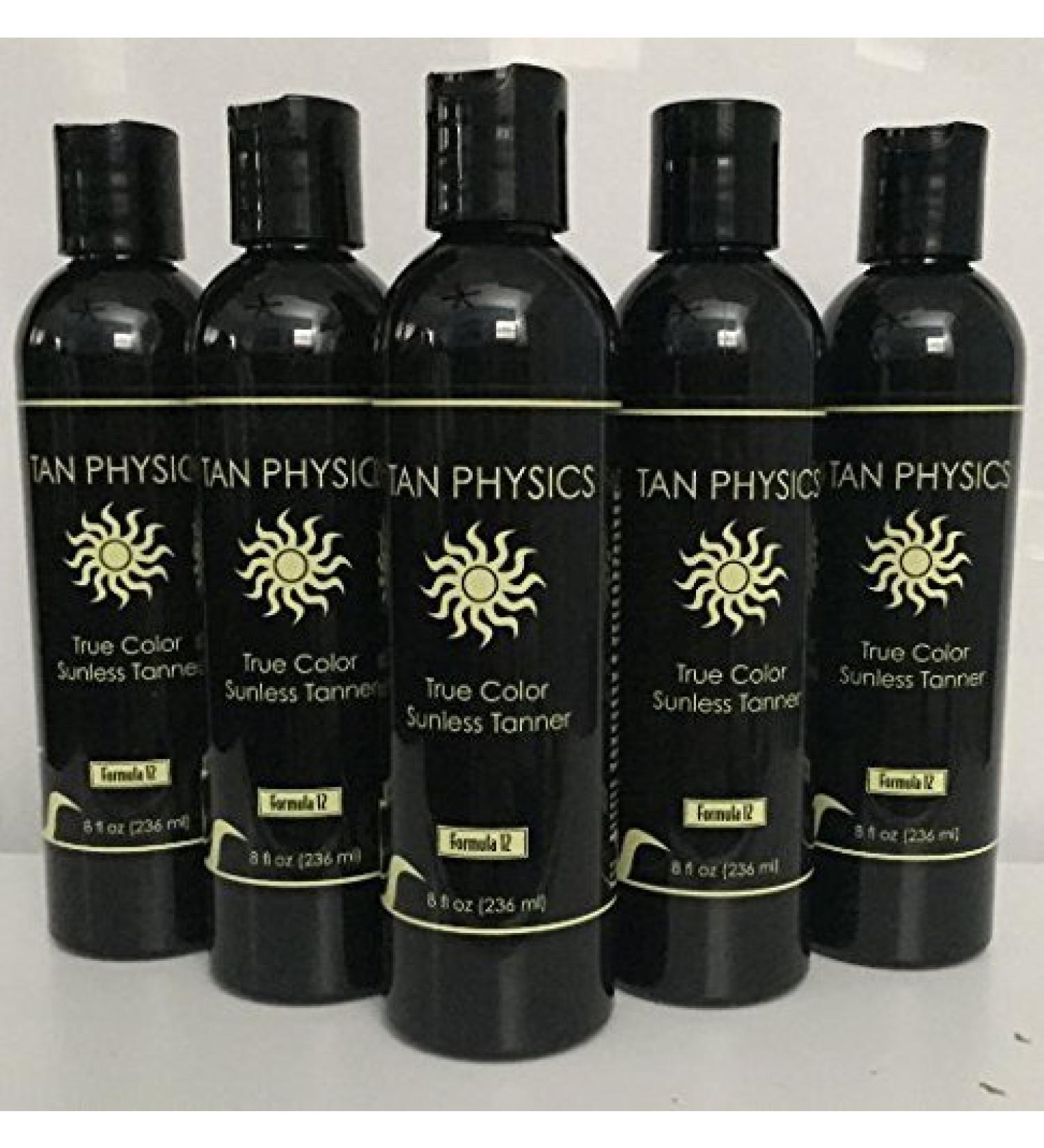 5 bottles (8 fl oz each) Tan Physics True Color Sunless Tanner