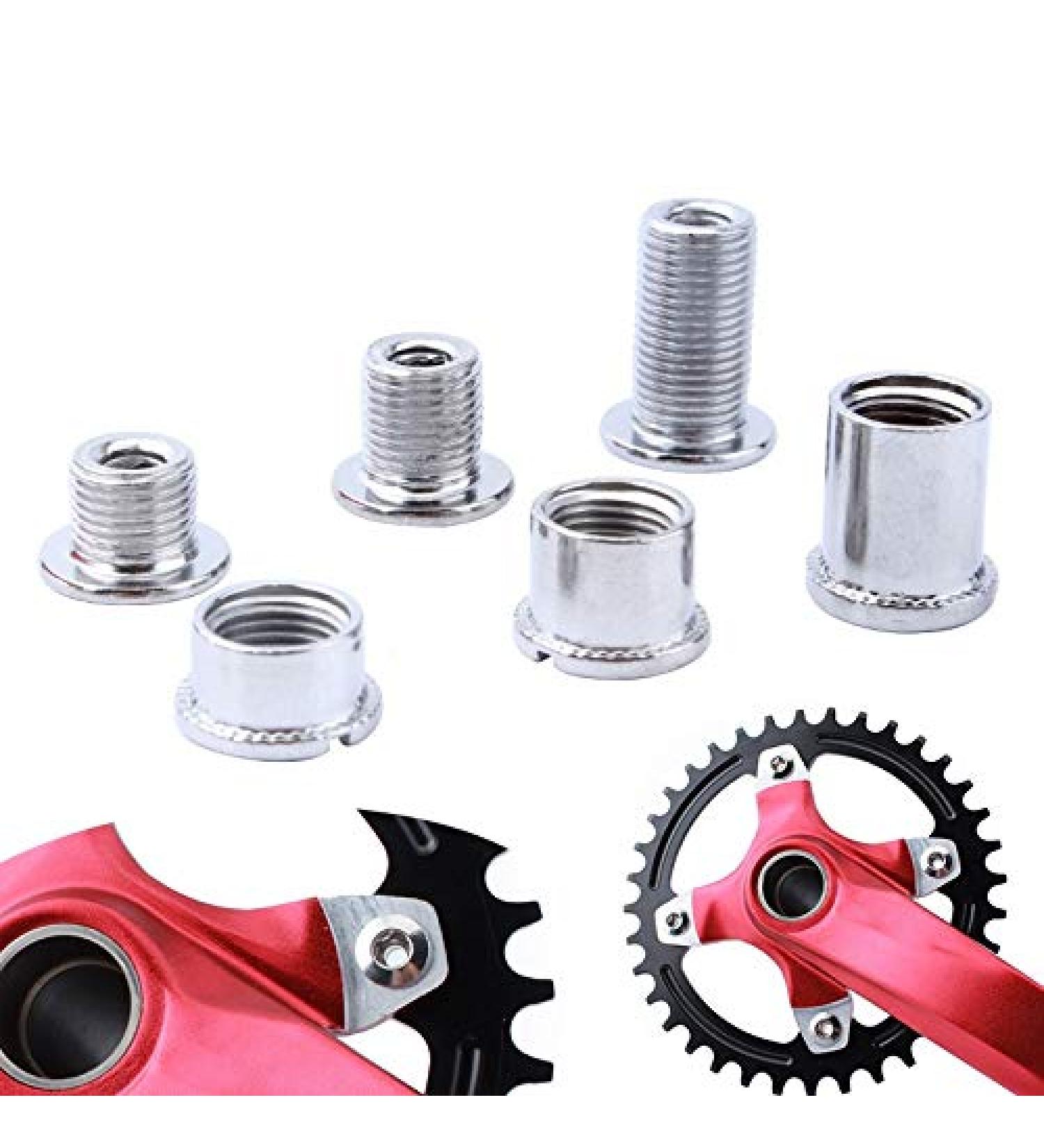 Juscycling Chainring Bolts Nuts Pack for Double Chainrings - Silver Type B | Set of 5 with Multiple Size Options - Buy Online on SooperMarket.com