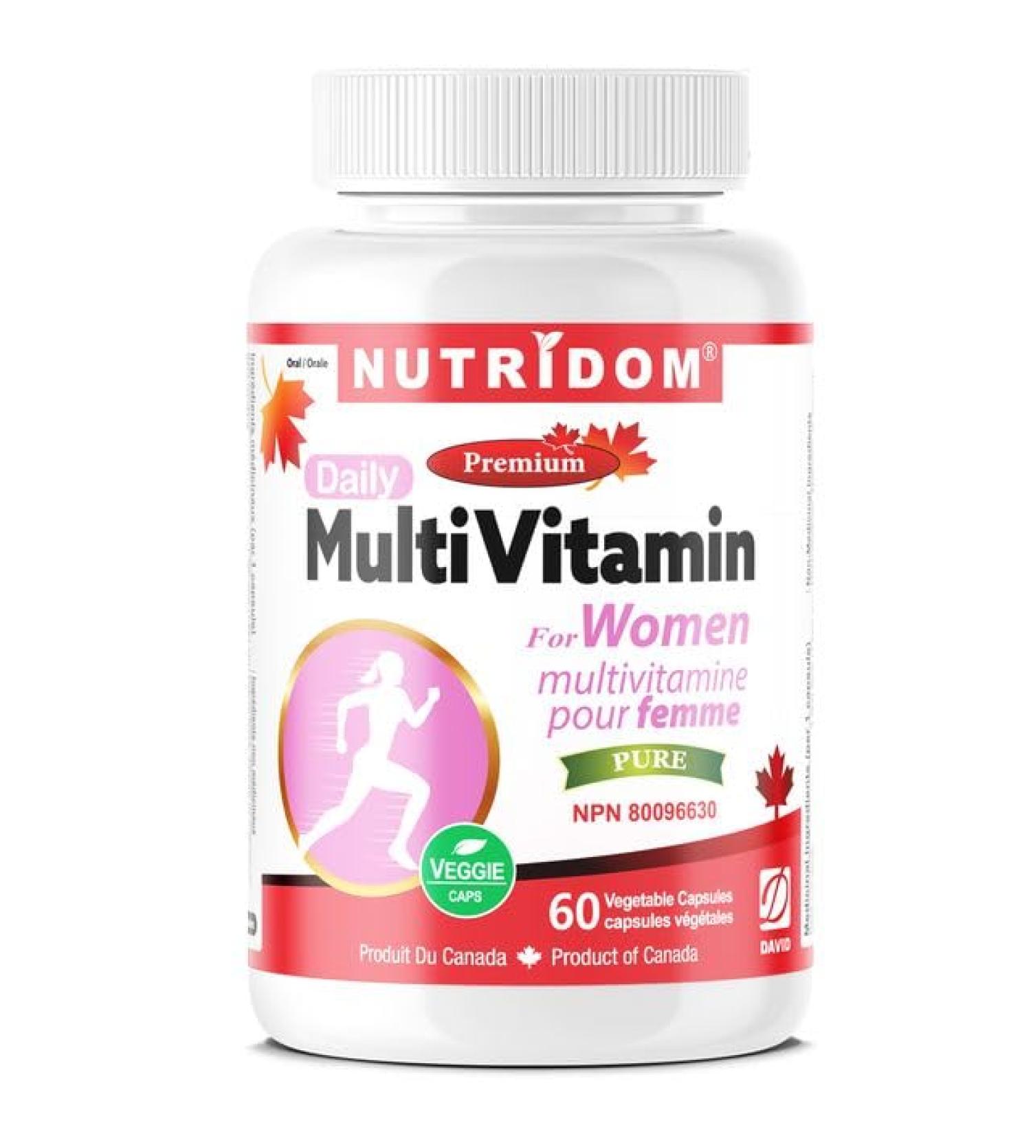 Nutridom Complete Women's Multivitamin | Iron Vitamin D3 B-Vitamins and Antioxidants C & E | Gluten-Free Non-GMO 60 Vegetable Capsules - Buy Online on SooperMarket.com