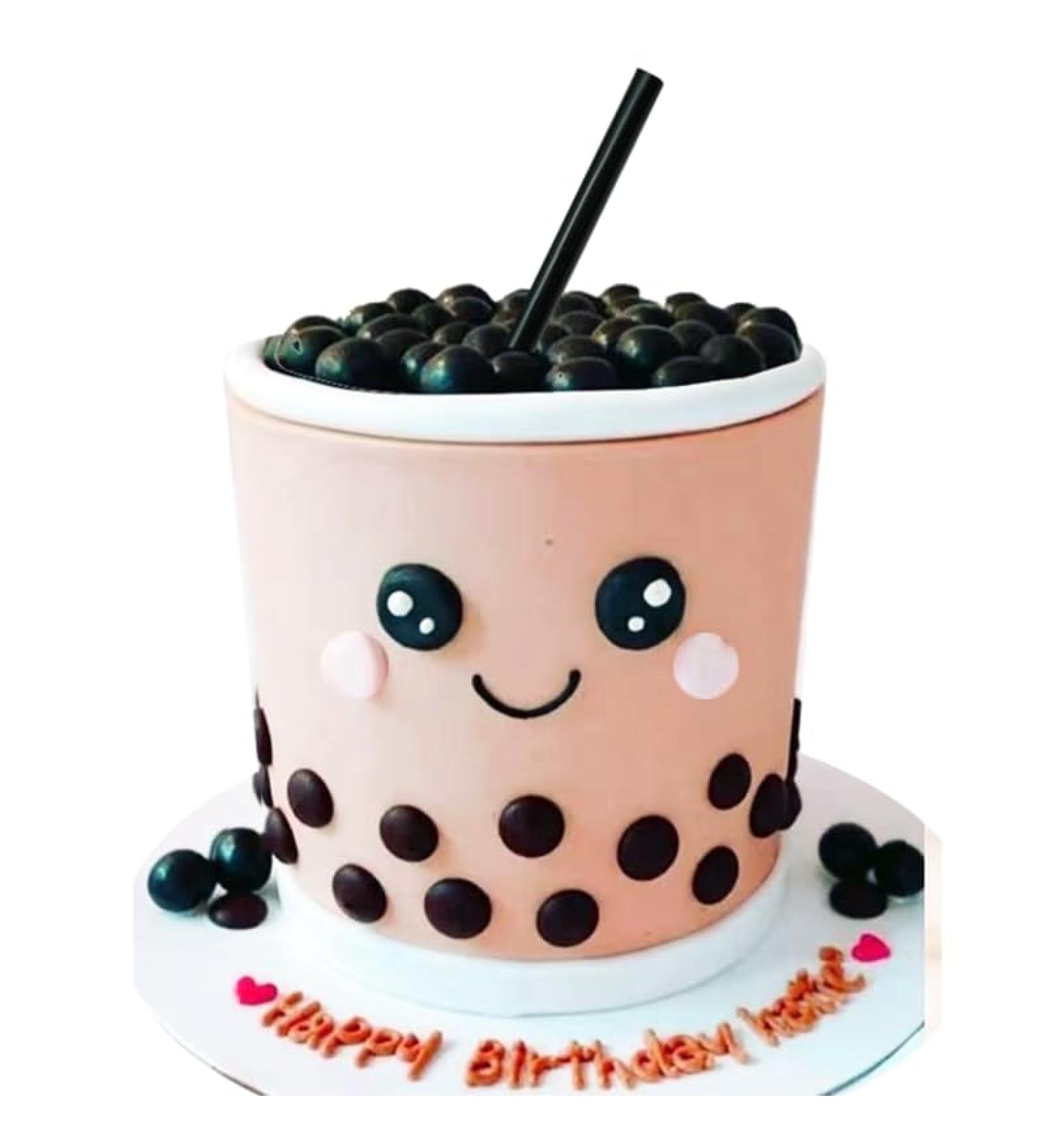 Boba Cake Topper Boba Tea Bubble Tea Cake Decor for Boba Theme Treats - Buy Online on SooperMarket.com