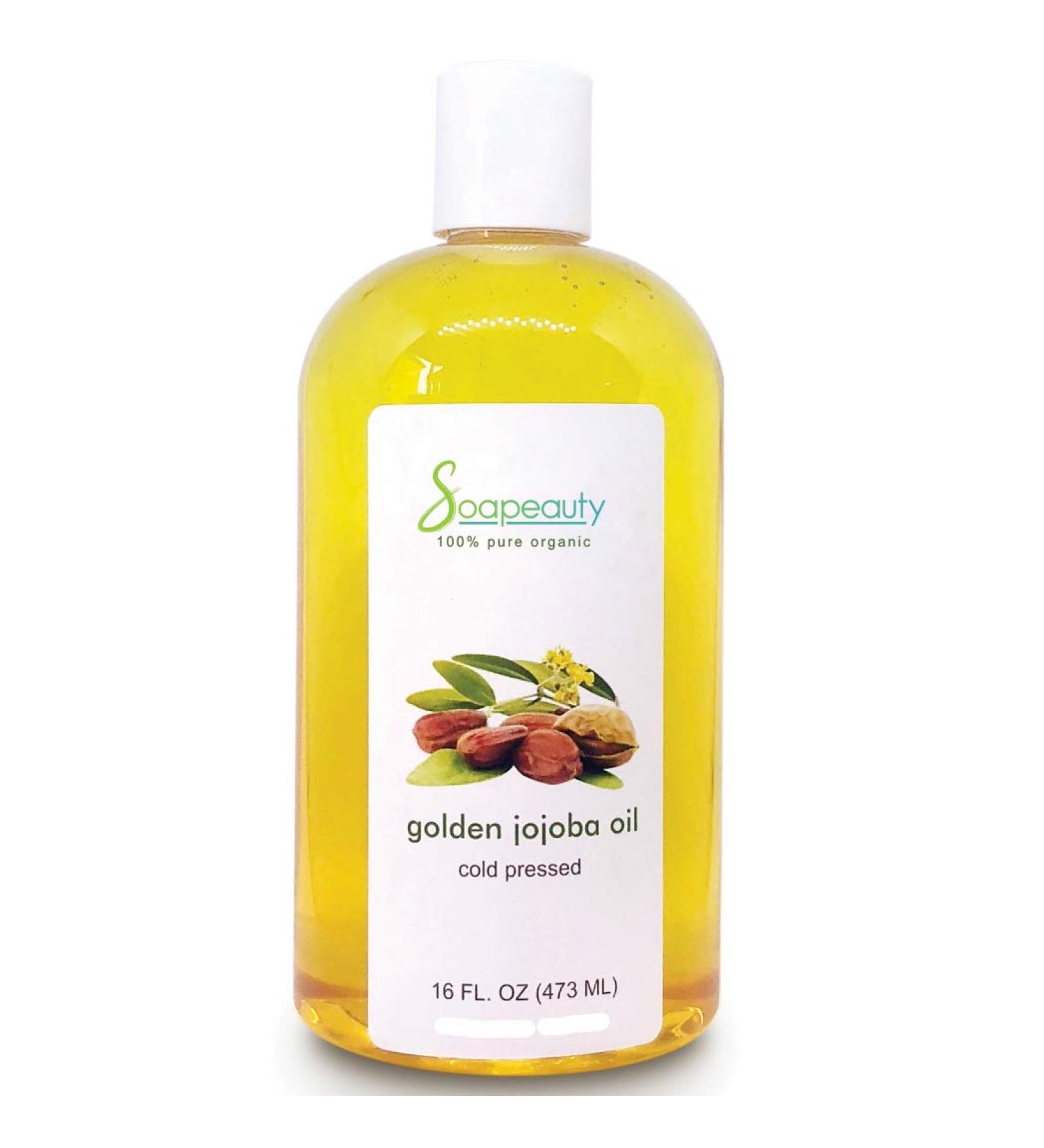 Soapeauty Golden Jojoba Oil | 100% Pure Unrefined & Cold Pressed | Moisturizing Oil for Skin Hair & Nails | 16 fl oz - International Shipping Available - Buy Online on SooperMarket.com