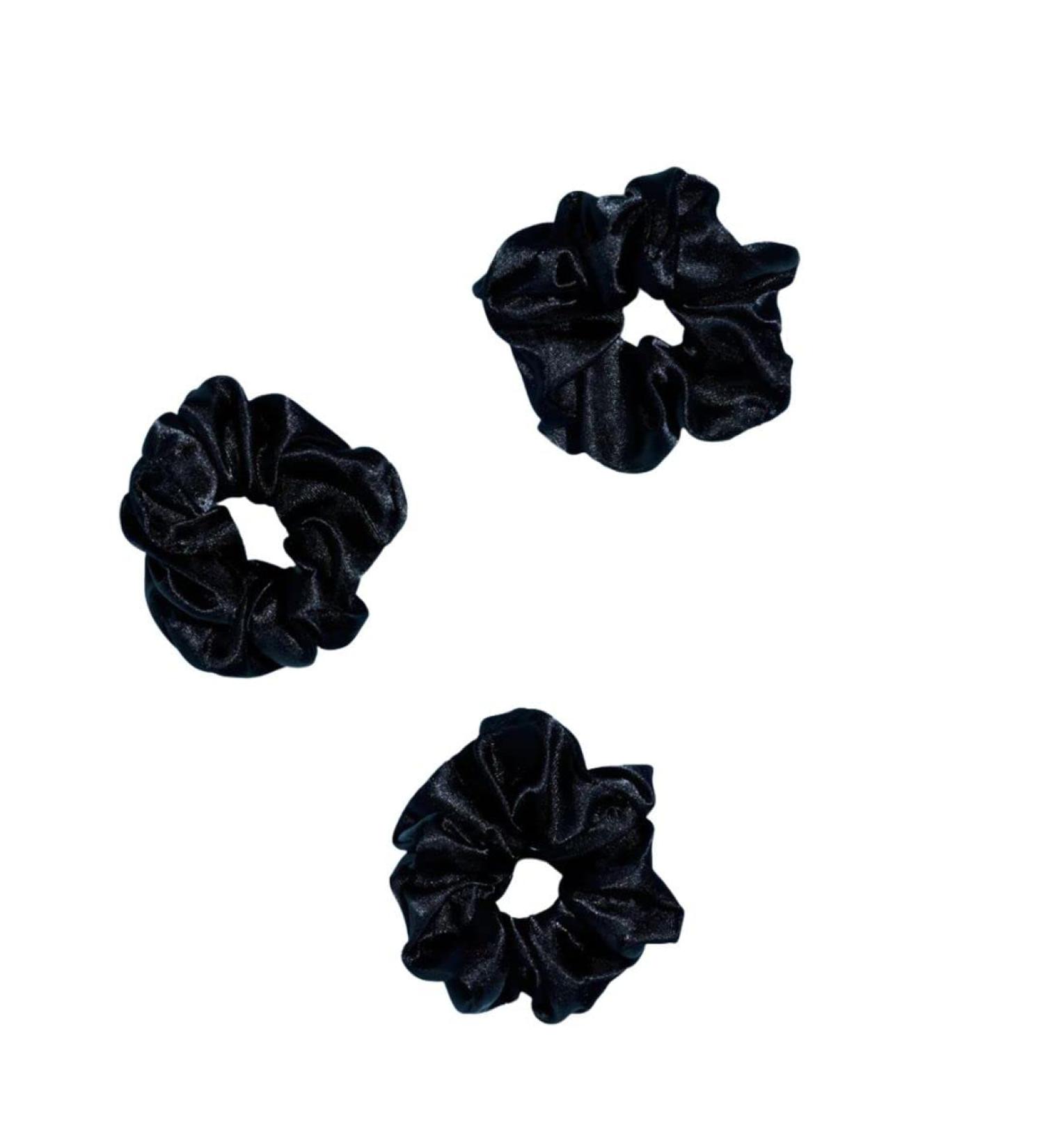 Gimme Beauty Satin-Soft Hair Scrunchies for Sleep - Black (3 Pack) - Buy Online on SooperMarket.com