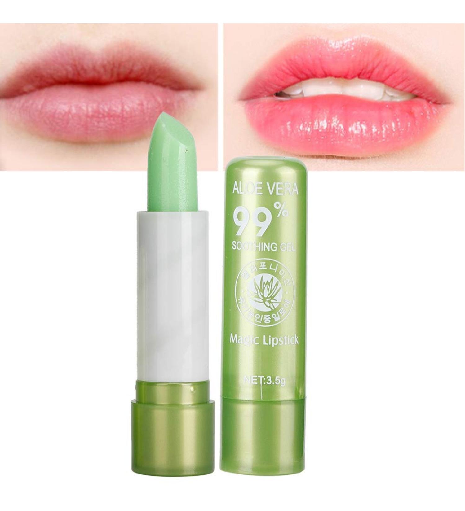 Long Lasting Lip Gloss Aloe Vera Moisturizing Color Changing Lip Balm Gloss Lipstick Beauty Tool - Buy Online on SooperMarket.com
