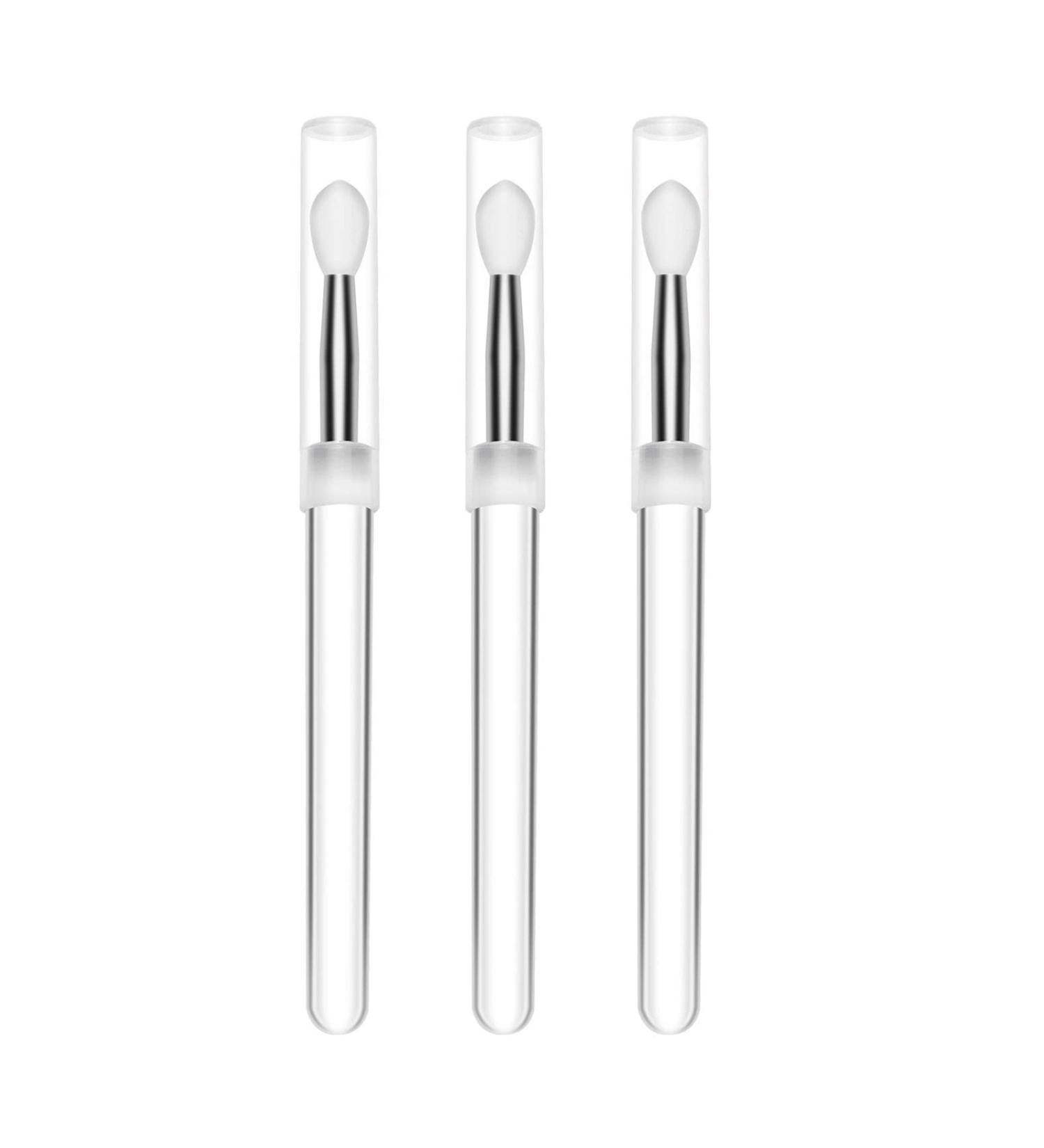 Silicone Lip Brush Makeup Brushes With Dirt-proof Caps Lipstick Applicator Brushes For Lip Gloss Lip Eyeshadow Silicone Lip Brush Set Silicone Lip Brushes With Covers - Buy Online on SooperMarket.com