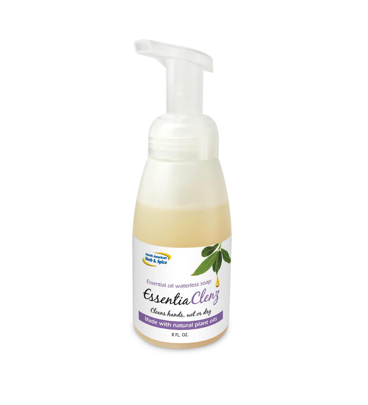 NORTH AMERICAN HERB & SPICE EssentiaClenz Waterless Soap - 8 fl oz | Cleans Wet & Dry Hands with Essential Oils - Shop Internationally - Buy Online on SooperMarket.com