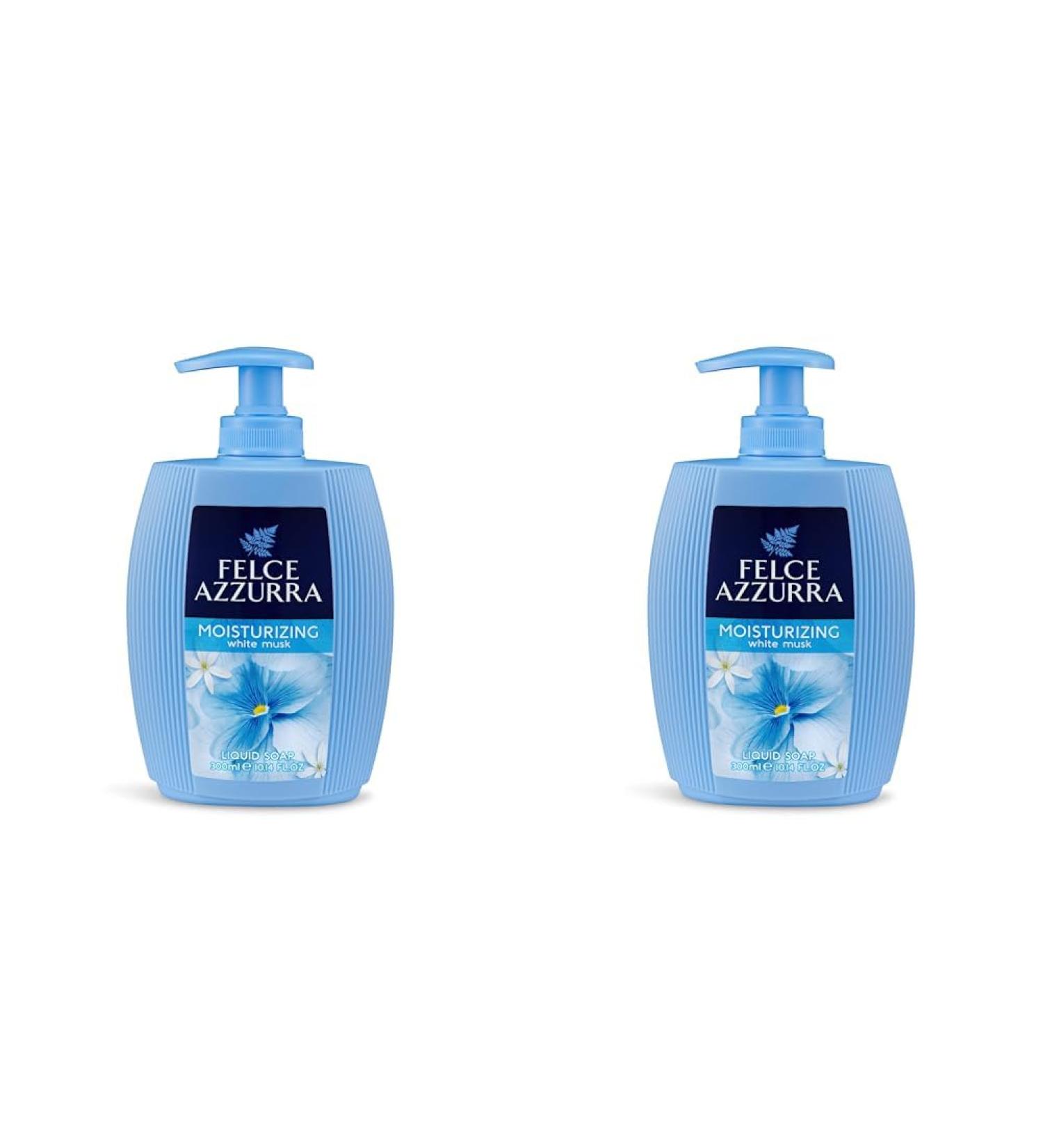 Felce Azzurra Liquid Soap White Musk - Fresh Citrus Fragrance - 2 Pack (300 ml each) - International Shipping Available - Buy Online on SooperMarket.com