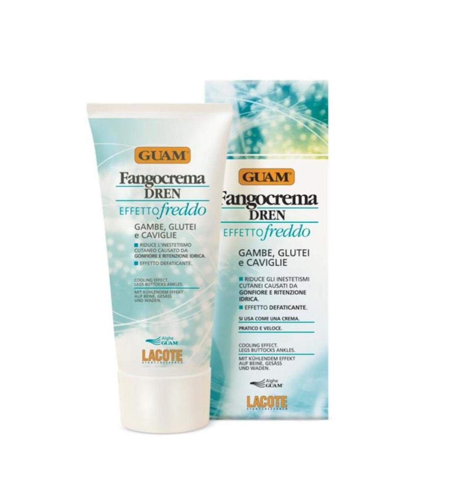 Guam Fangocrema DREN Cooling Effect for Legs Buttocks & Ankles - 200 ml | Reduces Swelling & Water Accumulation - Made in Italy - Buy Online on SooperMarket.com