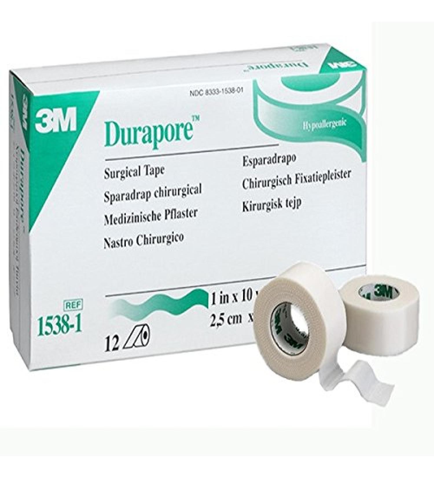3M Durapore Surgical Tape 1" x 10 yd Box: 12