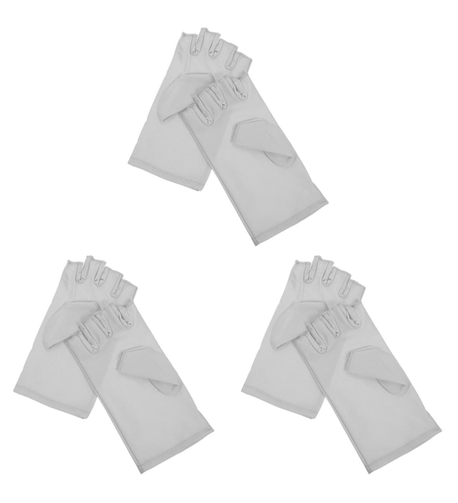 minkissy 3 Pairs Nail Gloves Nail Lamp Light Protection Glove Shield Gloves Fingerless Gloves Led Dry Lamp Gloves Reusable Gloves Nail Art Gloves Nail Gel Light Uv Miss Spandex - Buy Online on SooperMarket.com