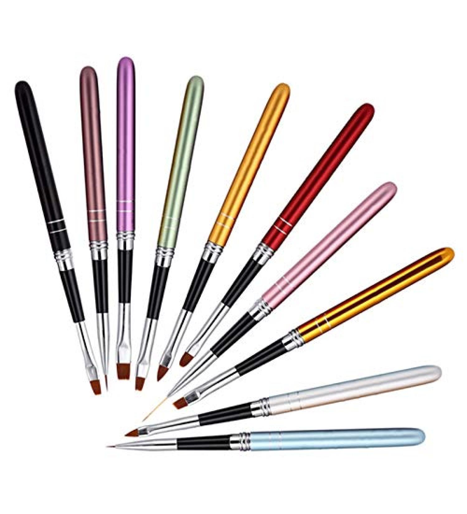 Desikixudy Nail Art Brushes Point Painting Pen Set Nail Art Tips Suitable for Home and Salon Use Tools 10 Pieces - Buy Online on SooperMarket.com