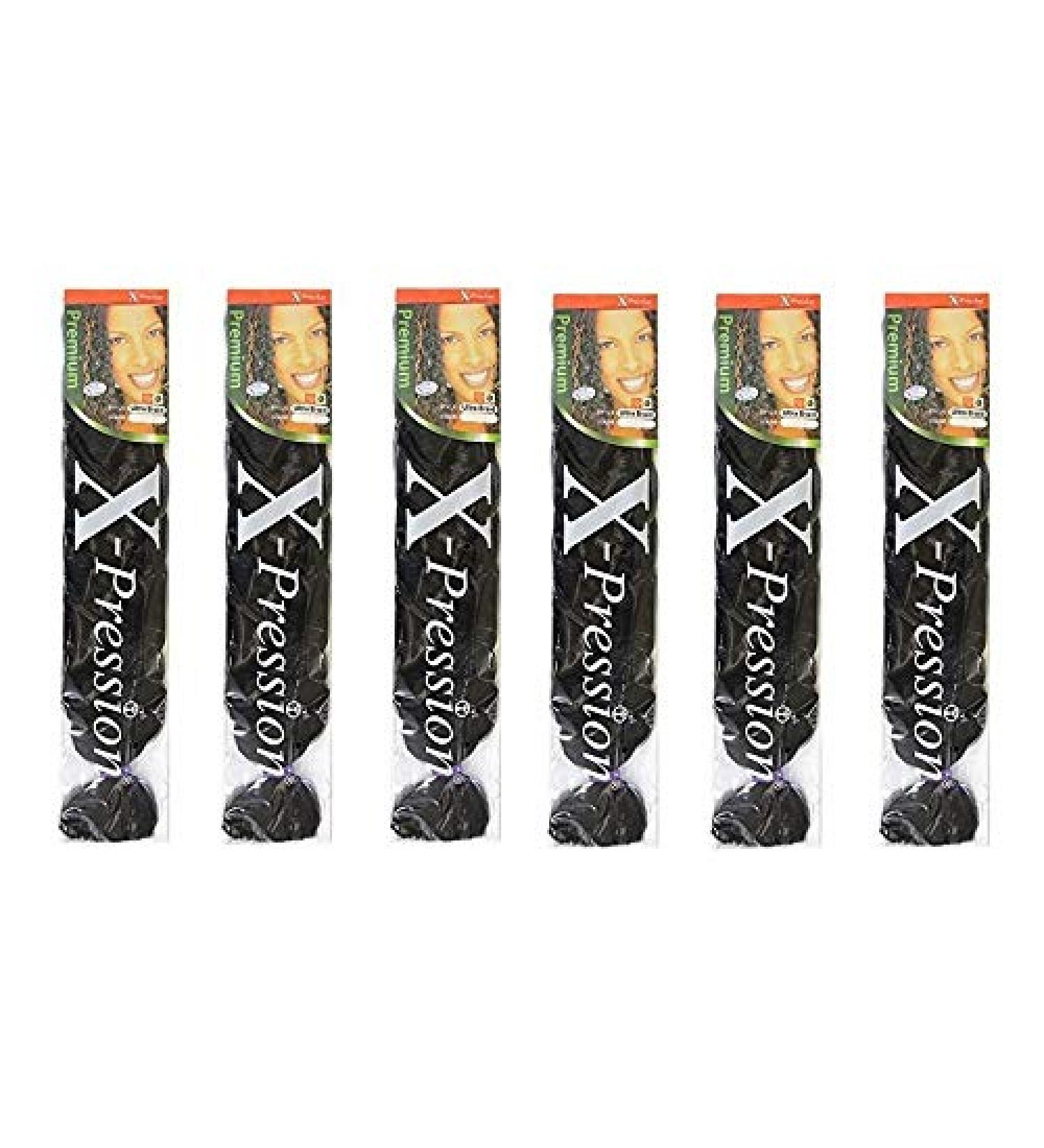 X-pression Premium Original Ultra Braid. - Colour 1B/30 (Pack of 6) M1b/30 6 Pack